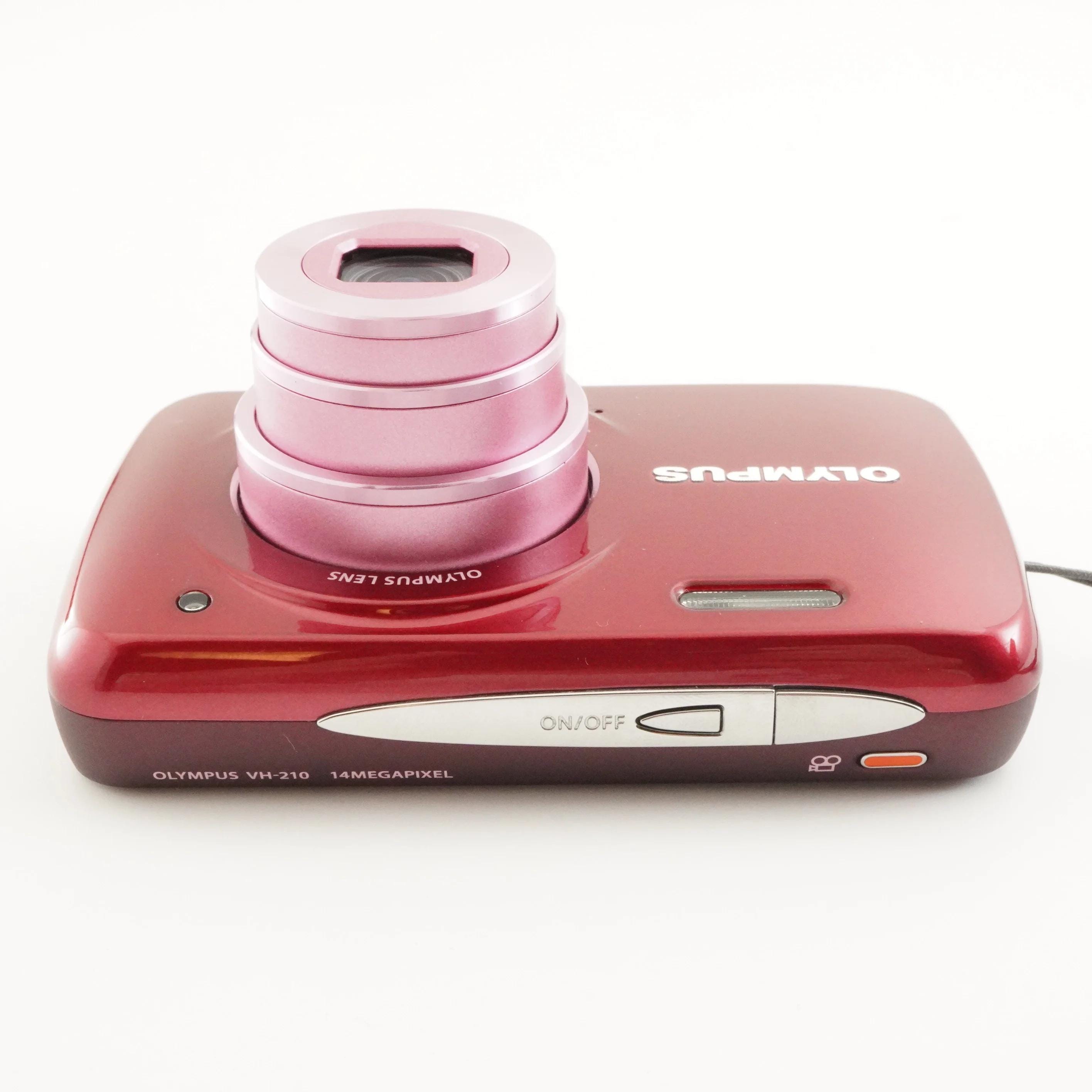 OLYMPUS VH-210 Red With 4GB Sdhc Card Digital Camera From Japan