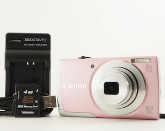 Canon PowerShot A2600 HD Pink + 4GB Sdhc Card Digital Camera from Japan #10262