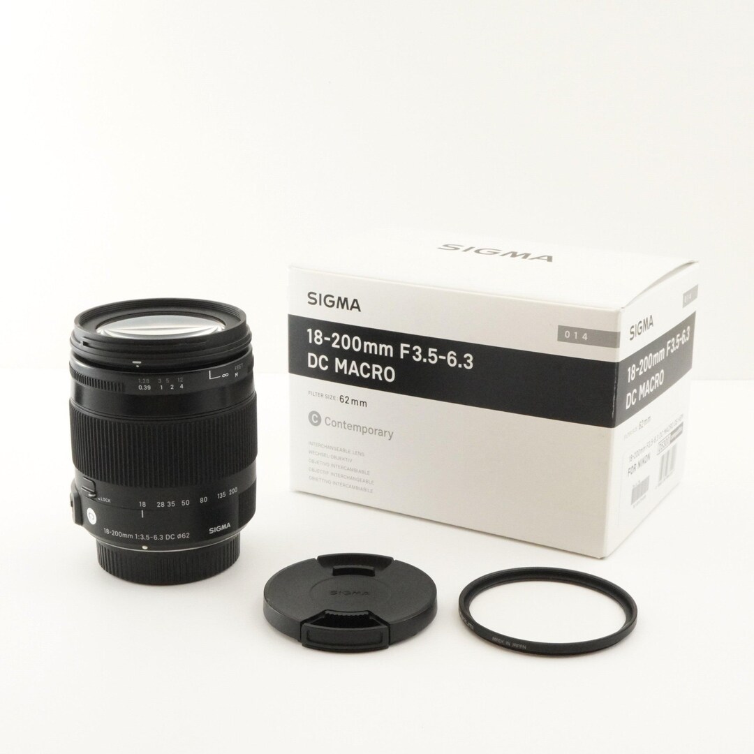 SIGMA 18-200mm F3.5-6.3 Contemporary DC Os Hsm for Nikon in Box