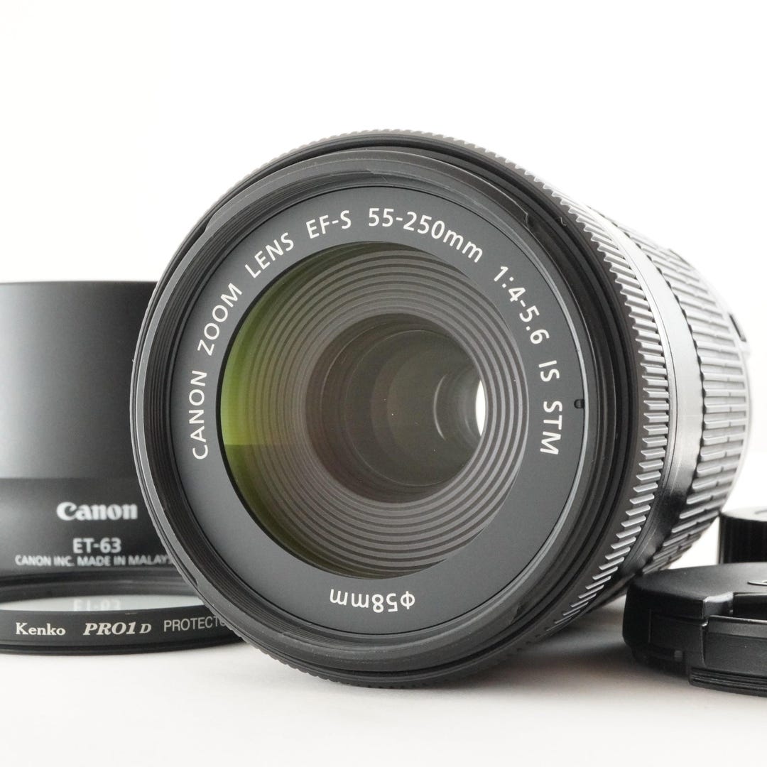 Canon EF-S 55-250mm F4-5.6 IS Stm Af Zoom Lens From Japan