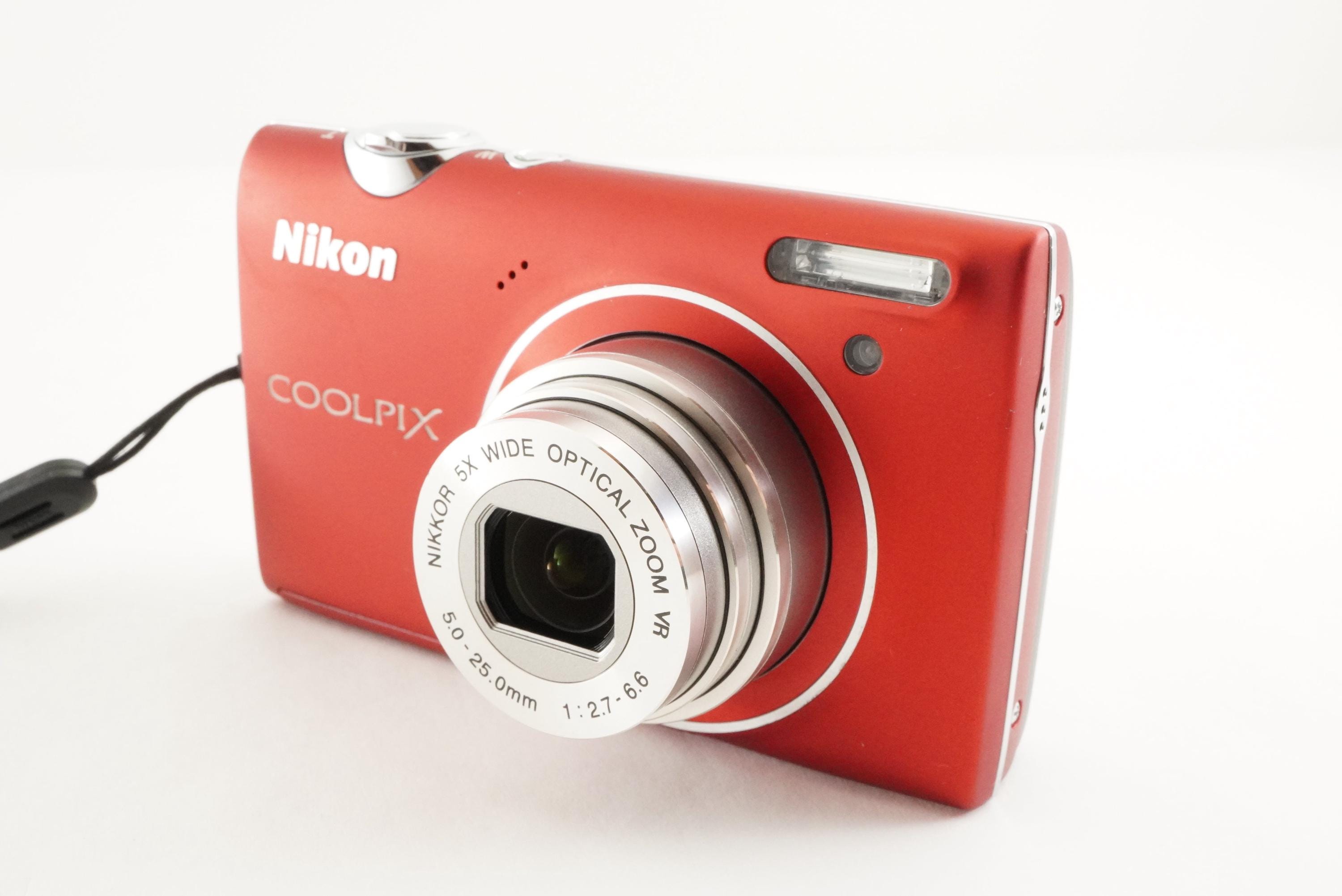 Nikon COOLPIX S5100 Red & 4GB Sdhc Card Compact Digital Camera