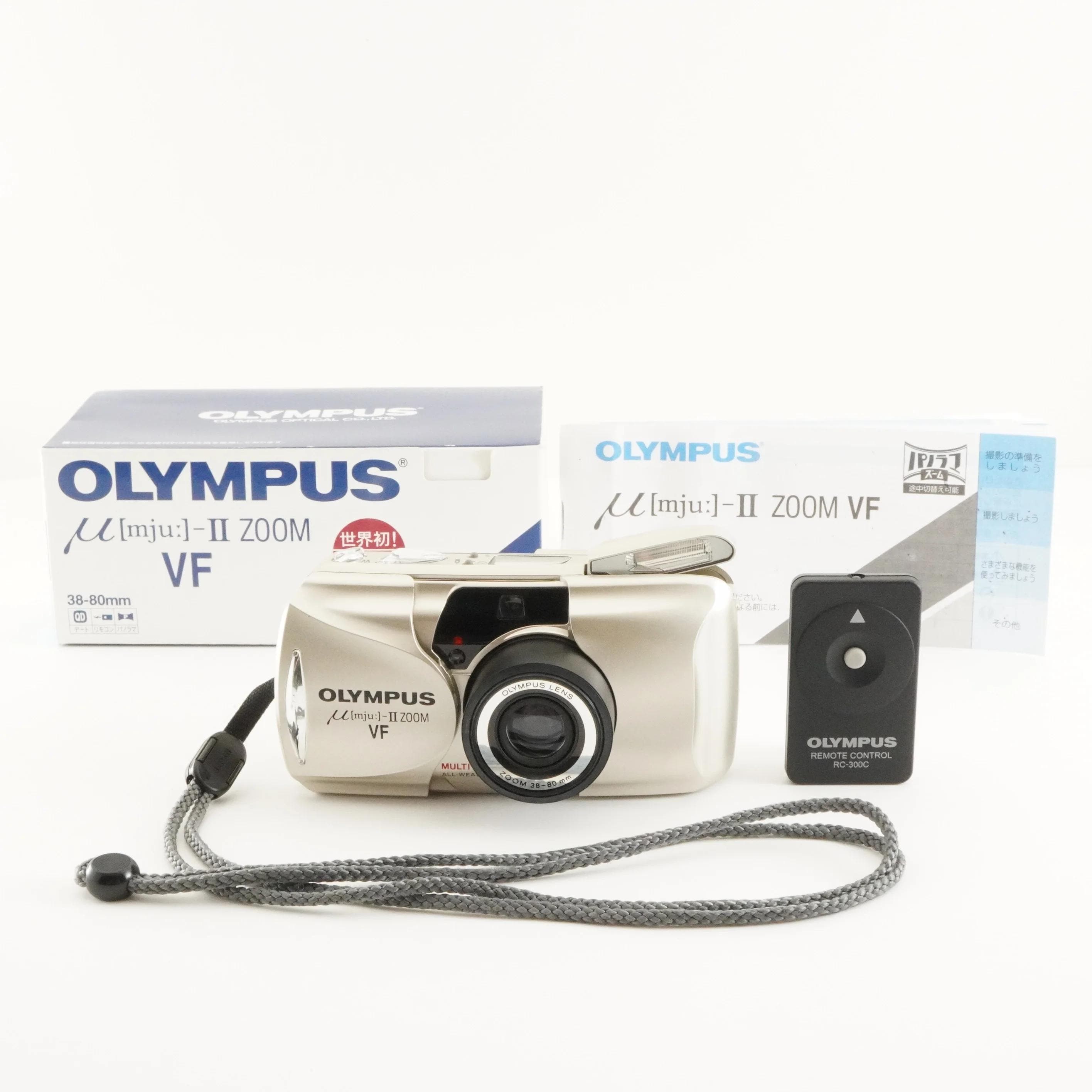 OLYMPUS μ[mju:]-II 80 VF ヒョウ柄ケース付き Olympus Mju ii zoom 80
