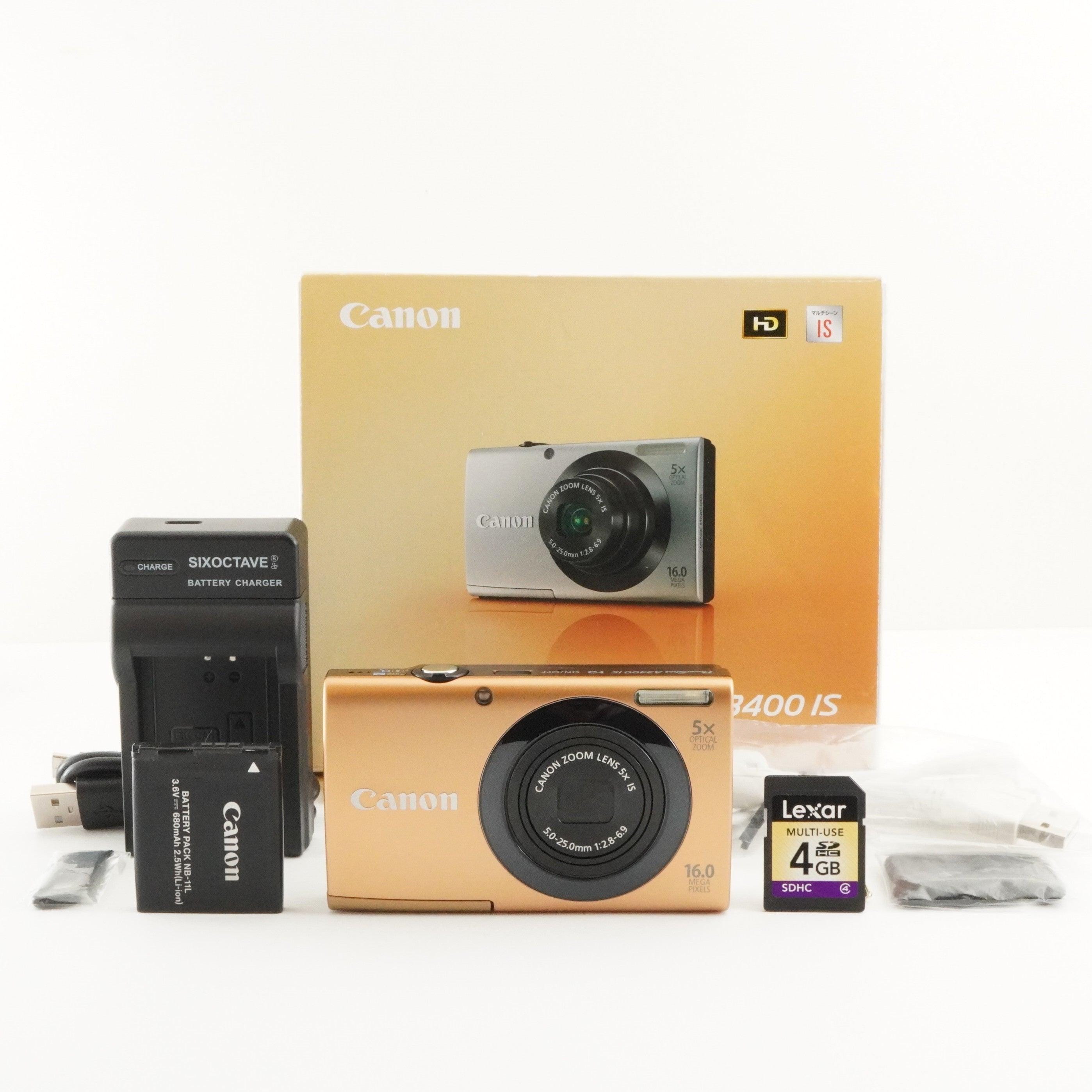 Canon PowerShot A3400 IS ゴールド Canon Powershot A3400 IS Gold in Box With 4GB Sdhc Card From