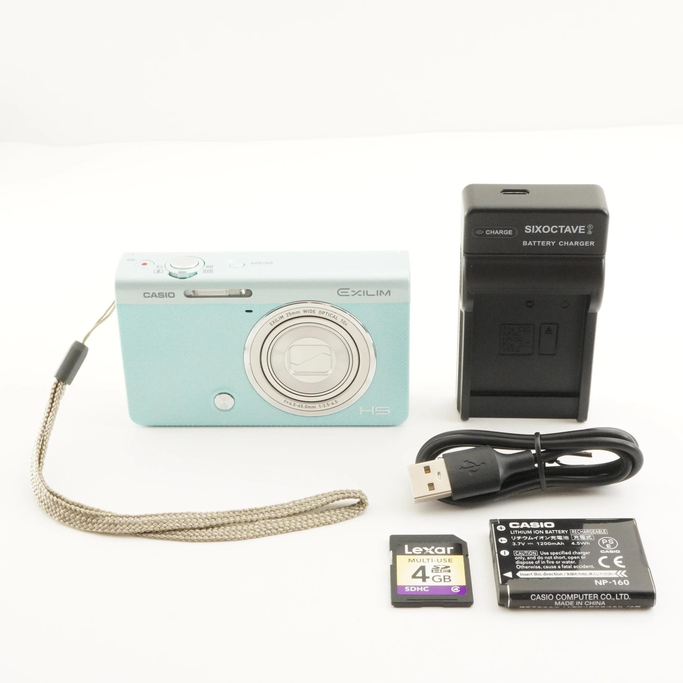 CASIO EXILIM EX-ZR60 Green With 4GB Sdhc Card Digital Camera From