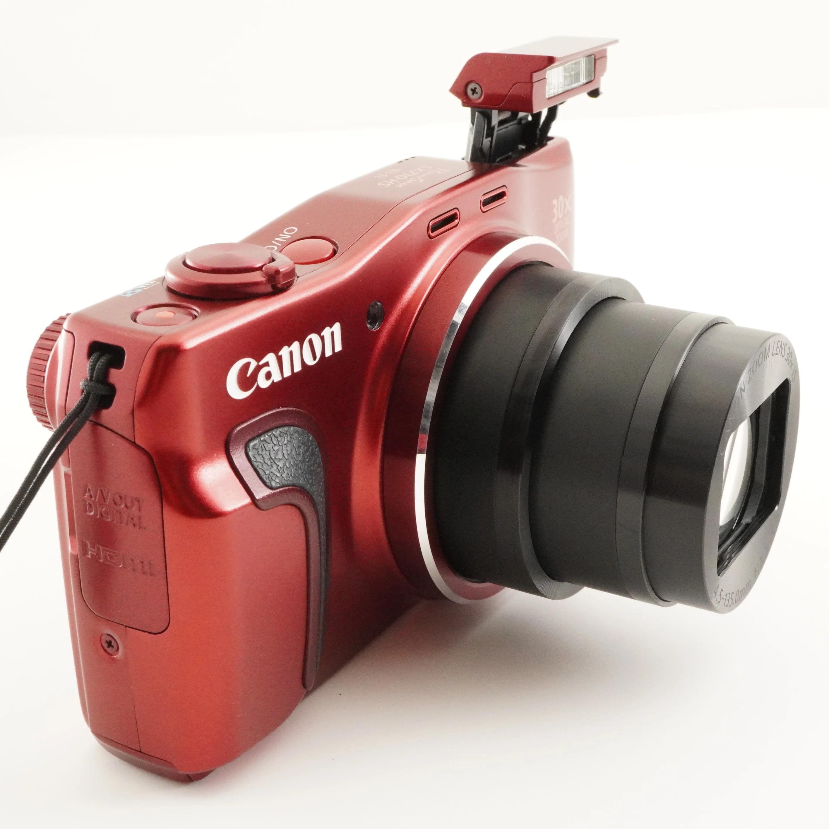 Canon Powershot SX710 HS Red With Case + 4GB Sdhc Card From Japan