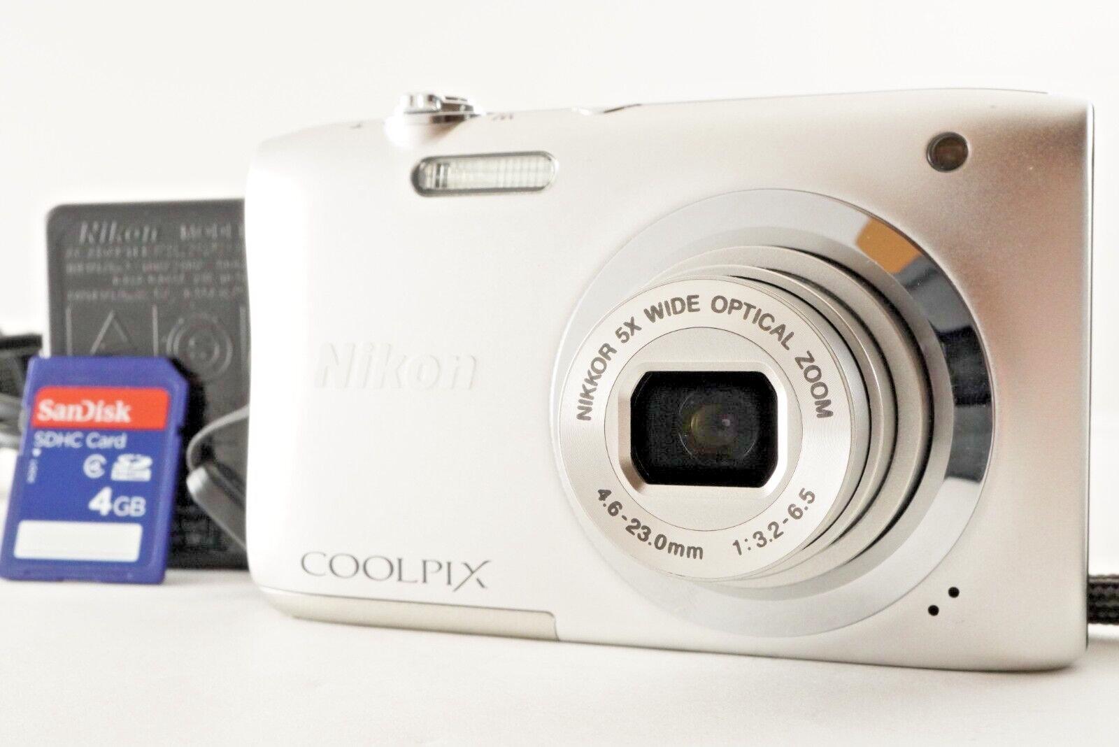 gehre COOLPIX A100 Silver mit 4GB Sdhc Karte Digitalkamera aus Japan #0617