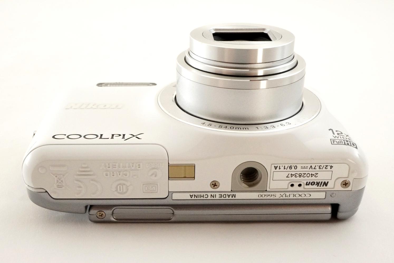 ニコン COOLPIX S6600 ホワイト 4GB SDHCカード付き デジタルカメラ