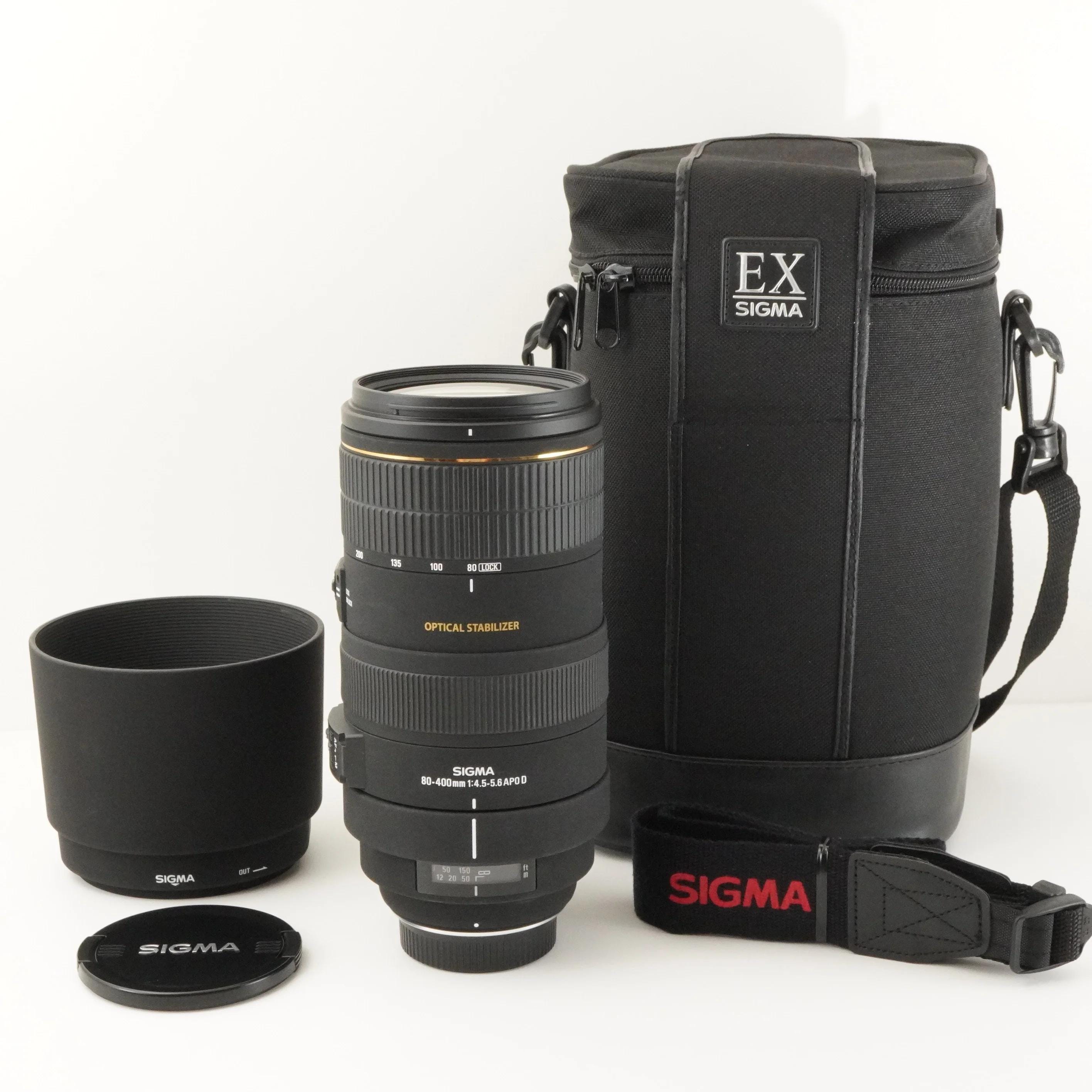 SIGMA APO 80-400mm F4.5-5.6 Ex Dg Os ニコン用 + ケース AFレンズ 