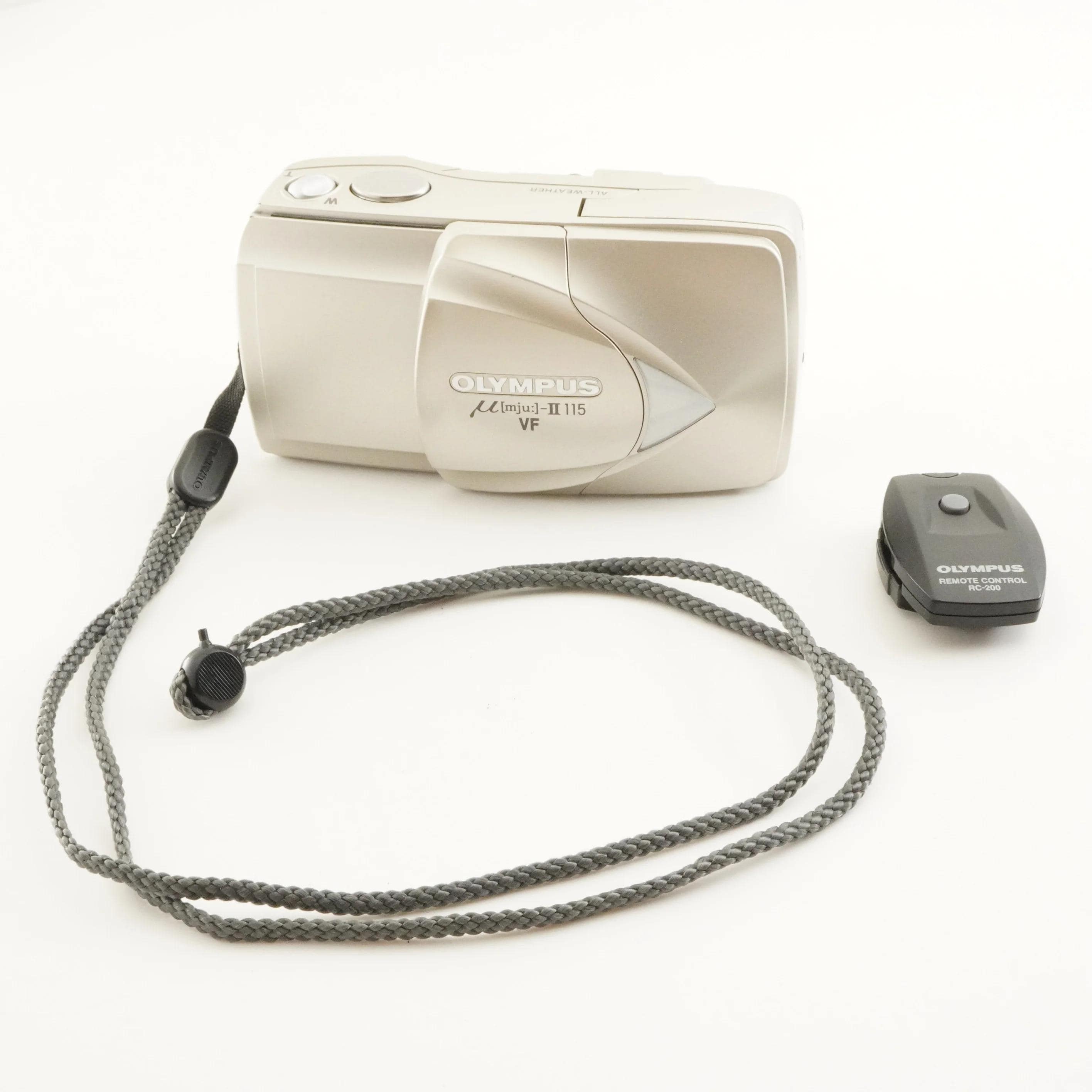 OLYMPUS Mju II 115 VF [mju:] + Rc-200 Film Camera From Japan