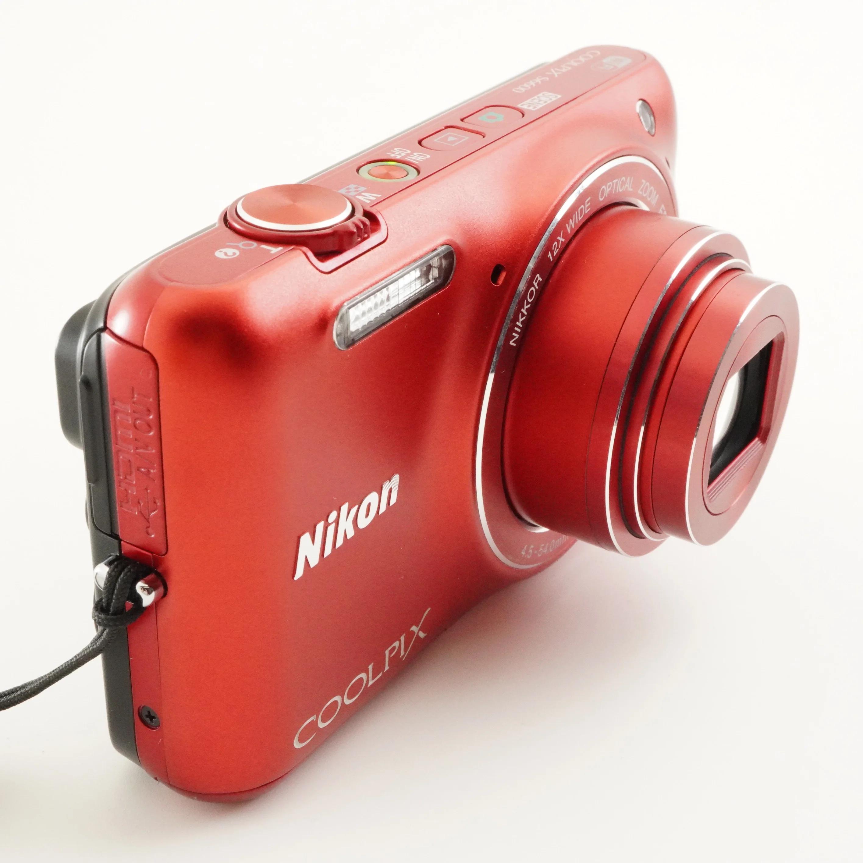 Nikon COOLPIX S6600 Red With 4GB Sdhc Card Digital Camera From