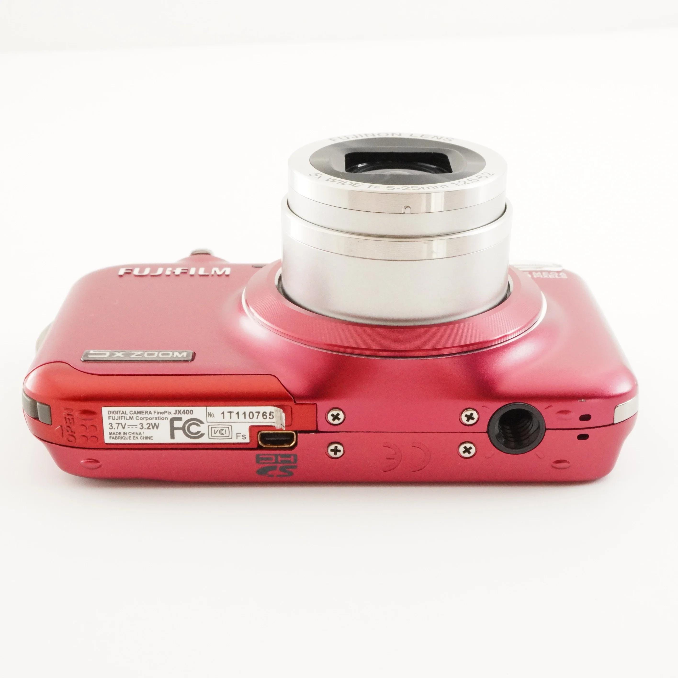 【スマホ転送OK】FUJIFILM FinePix JX400 レッド FUJIFILM Finepix JX400 Red in Box With 4GB Sdhc Card From Japan