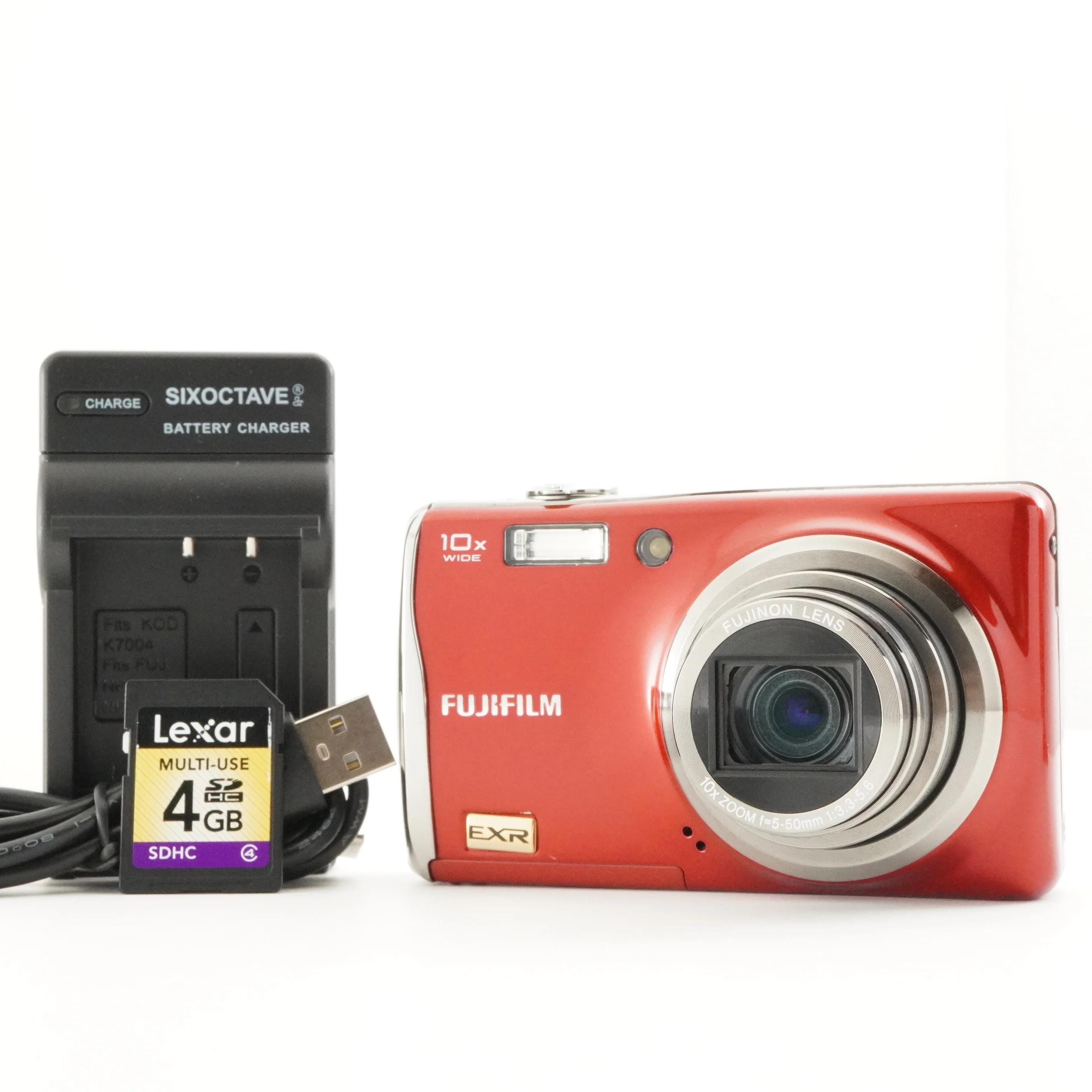 FUJIFILM FinePix F80 EXR レッド 4GB SDHCカード付き デジタルカメラ