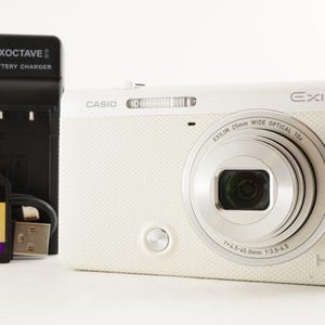 CASIO EXILIM EX-ZR50 White With 4gb Sdhc Card Digital Camera From  