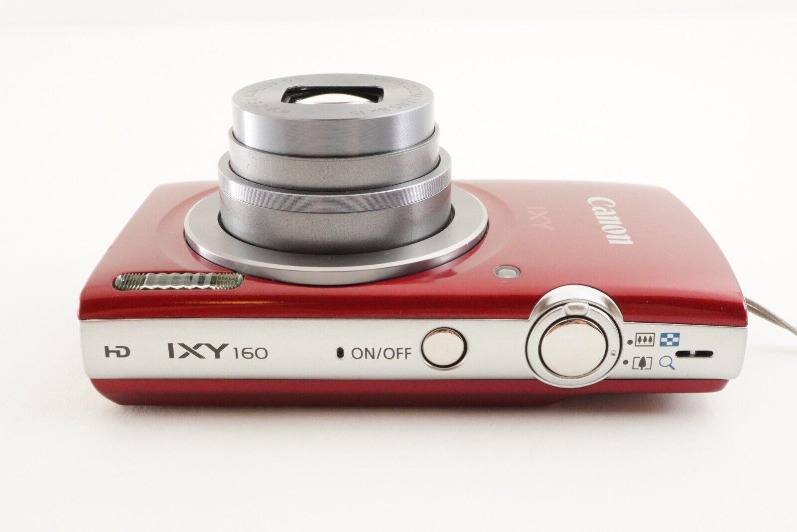 Canon IXY 160 Red 4GB SDHC Card Point & Shoot Digital Camera From