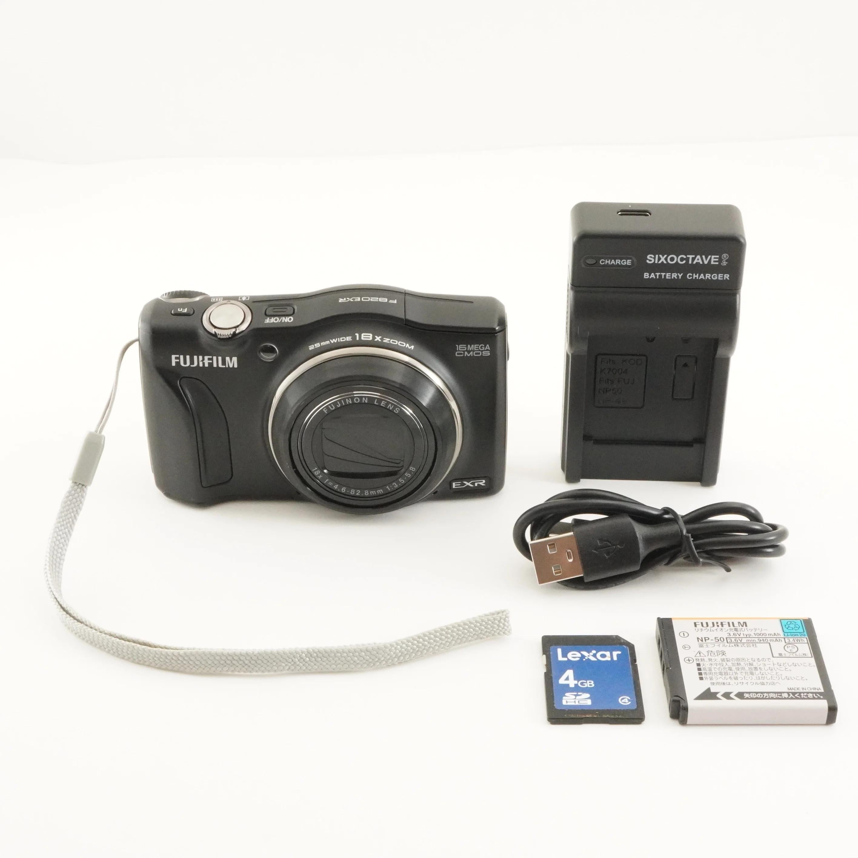 【FUJIFILM】  FinePix F820EXR BLACK FUJIFILM FINEPIX F820EXR Black + 4GB SDHC Card Digital Camera from