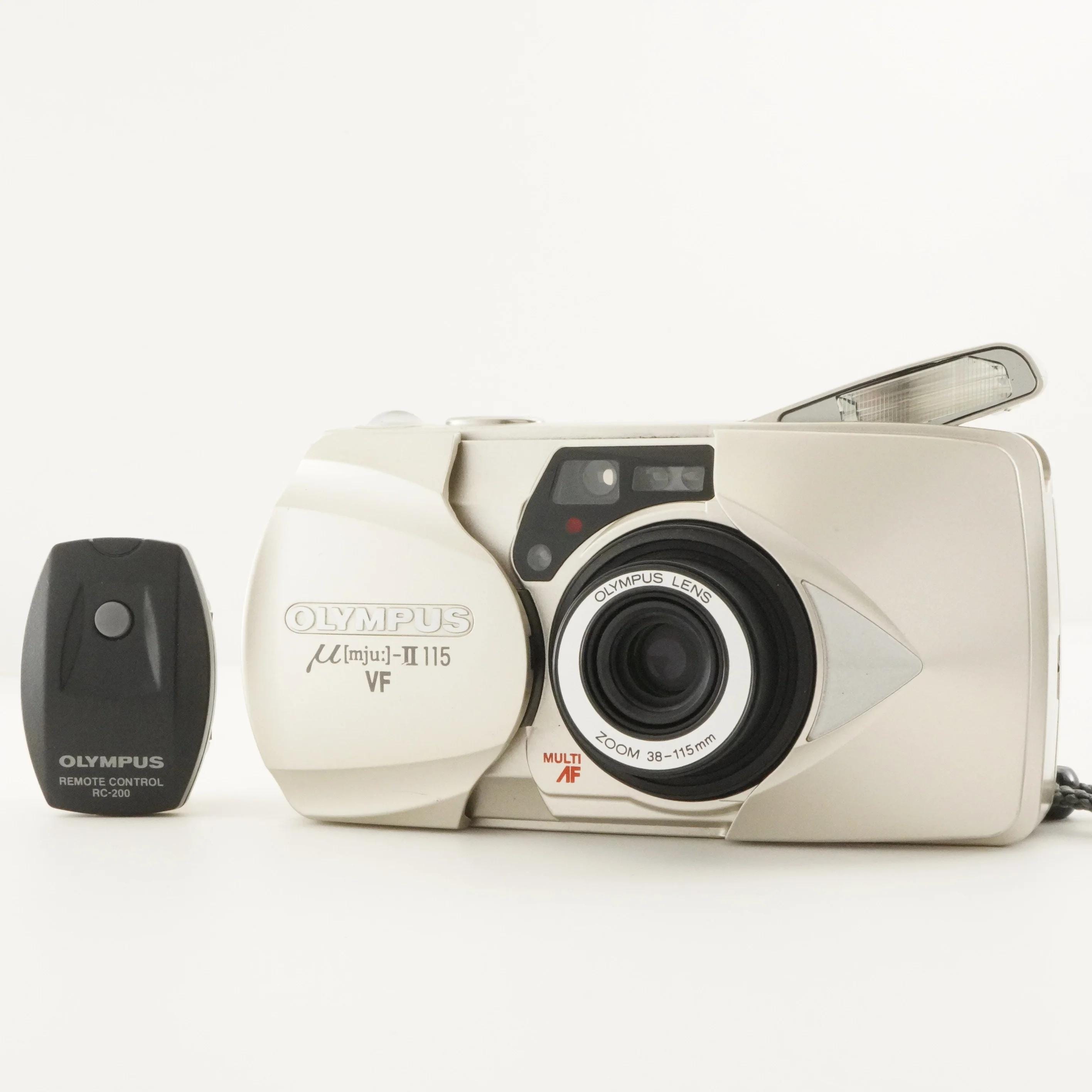 OLYMPUS Mju II 115 VF + Rc200 Point & Shoot Film Camera From Japan