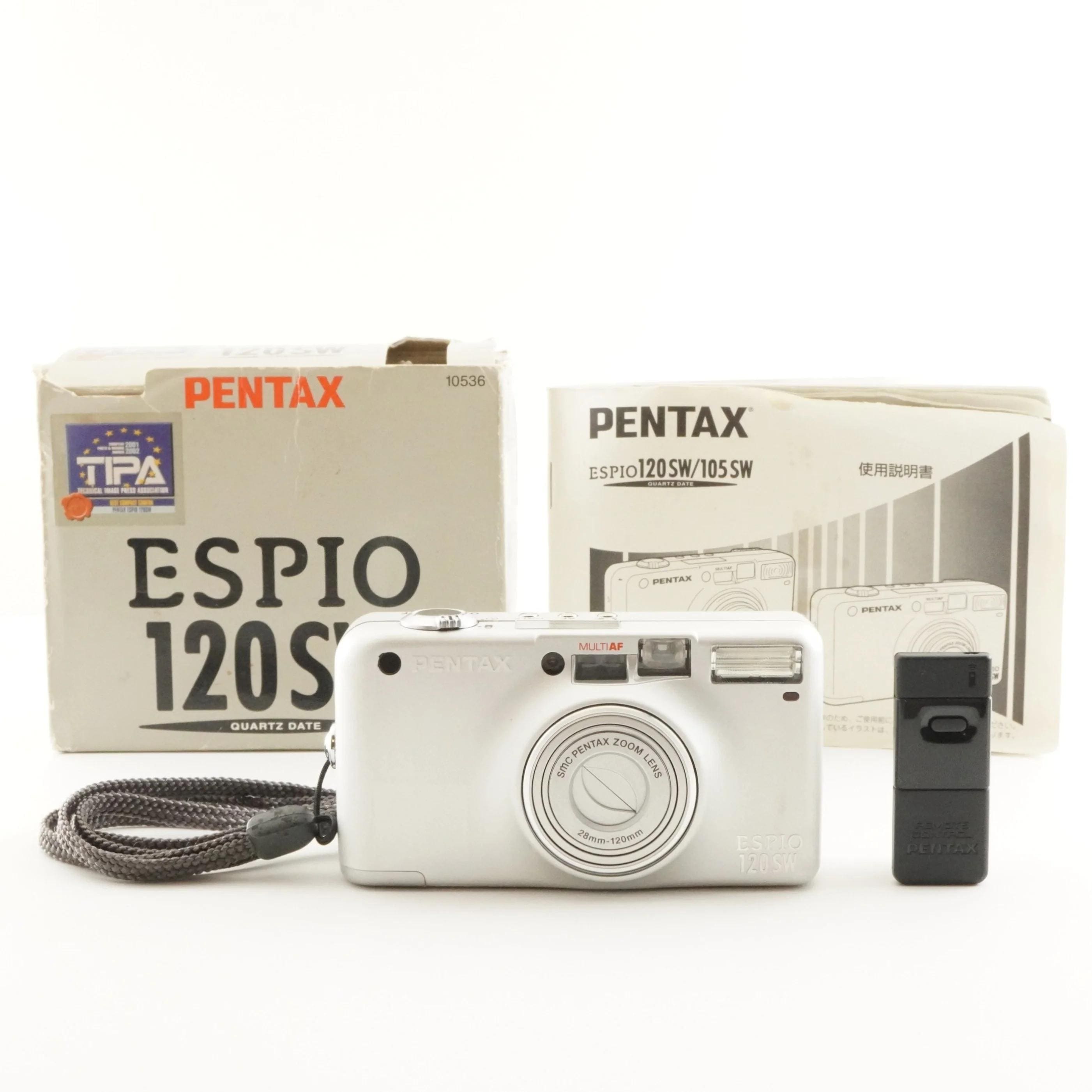 PENTAX ペンタックス　ESPIO 120SWⅡ    L-12 PENTAX ESPIO 120SW Ii Silver in Box Point & Shoot Film