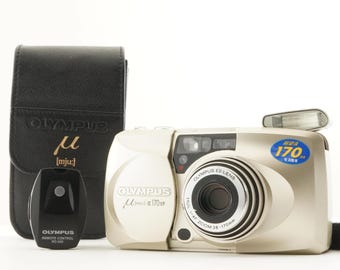 OLYMPUS mju II 170 VF [mju:] + Case  Rc-200 Film Camera from Japan #10303