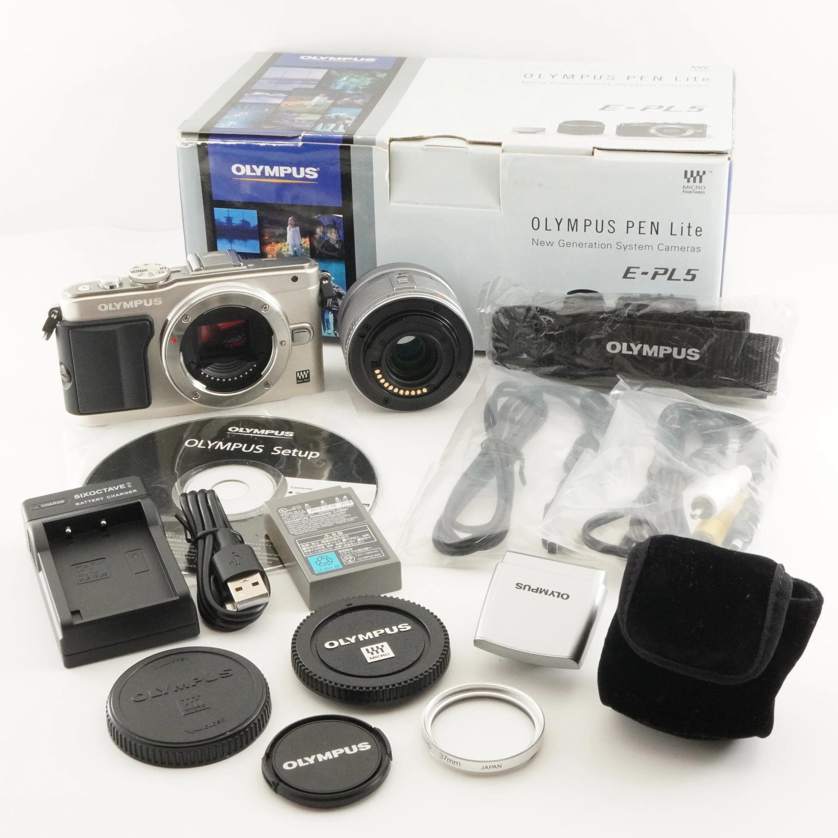 Buy OLYMPUS PEN Lite E-PL5 Silver [4,466 Shots] + 14-42mm in Box