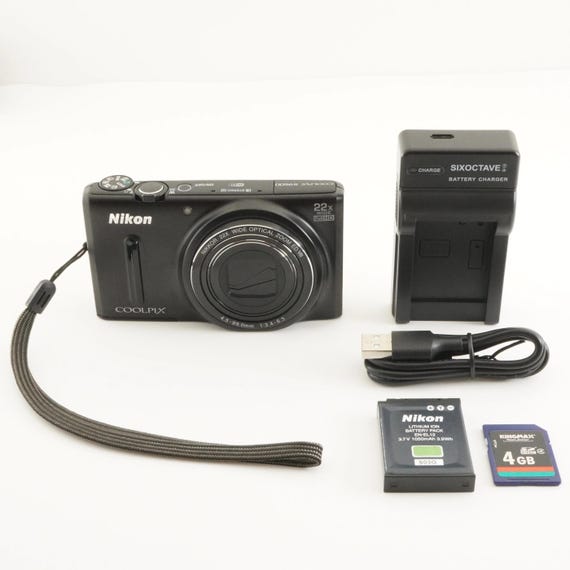 Nikon COOLPIX S9600 Black With 4GB Sdhc Card Digital Camera
