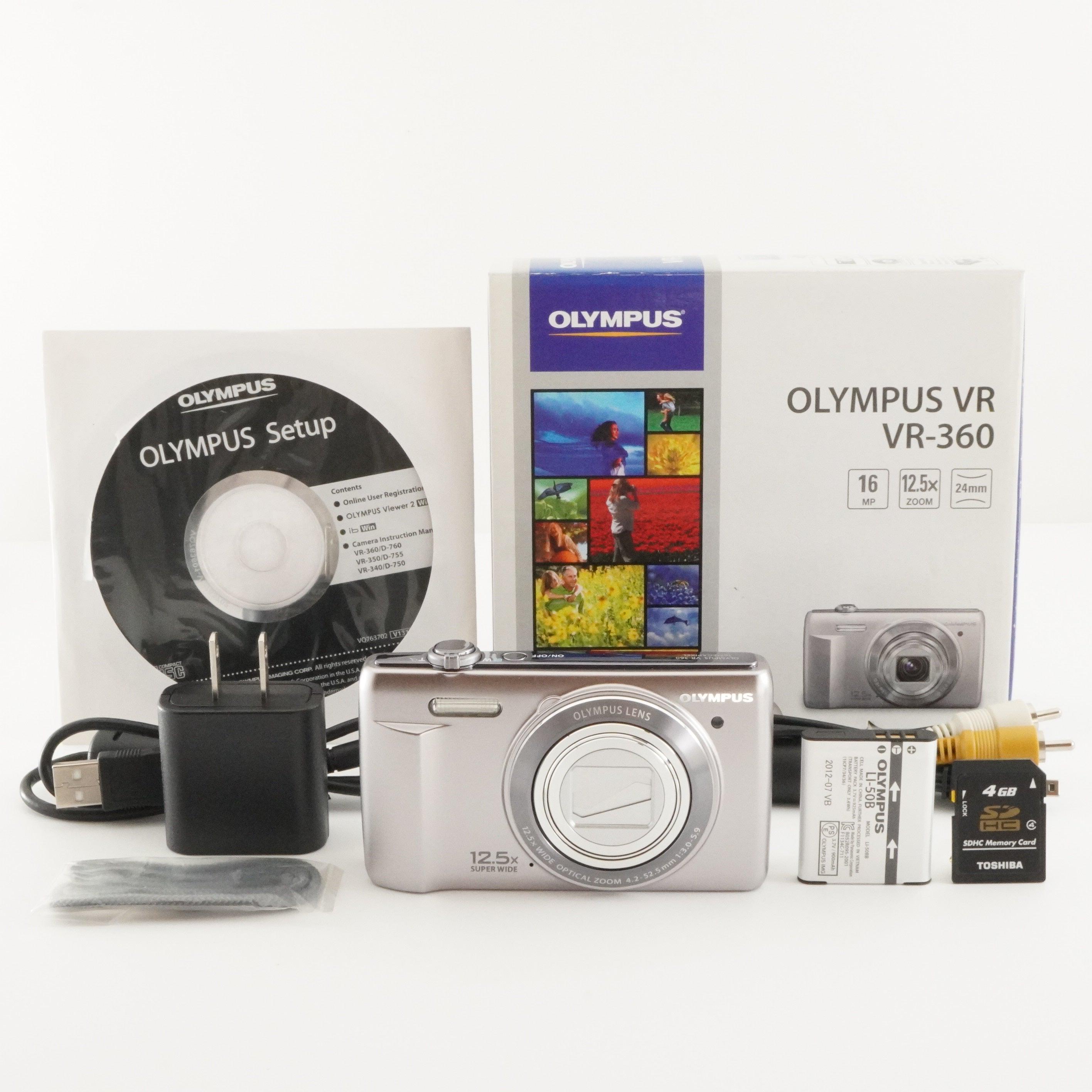 オリンパス OLYMPUS VR-360 シルバー Olympus VR-360 Digital Camera 16 Megapixels 12.5x Optical