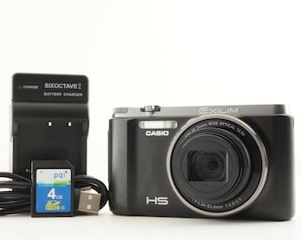 CASIO EXILIM EX-ZR1100 Black + 4gb Sdhc Card Digital Camera from Japan #10290