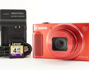 Canon Powershot SX610 HS 20.2MP Digital Camera - Red With Canon Powershot SX610 HS 20.2MP Digital Camera - Red With
