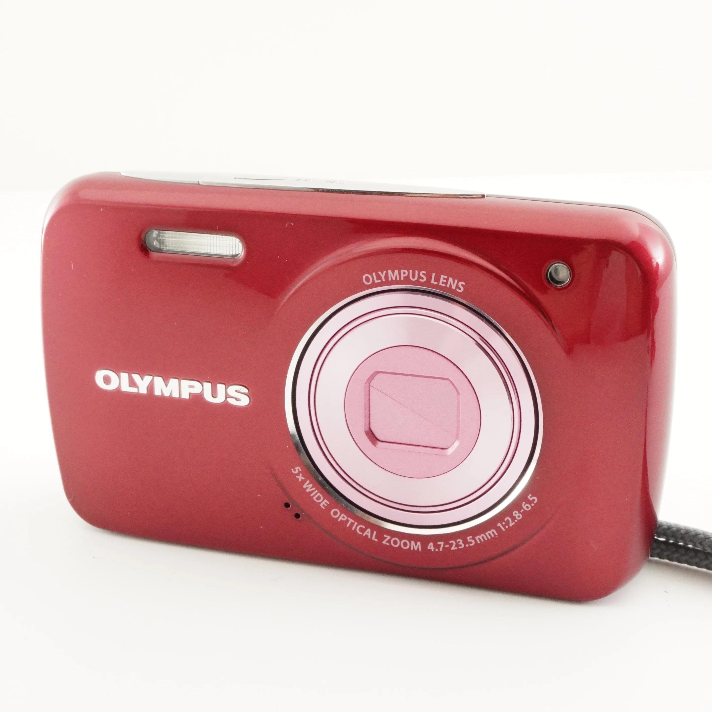 OLYMPUS VH-210 Red With 4GB Sdhc Card Digital Camera From Japan
