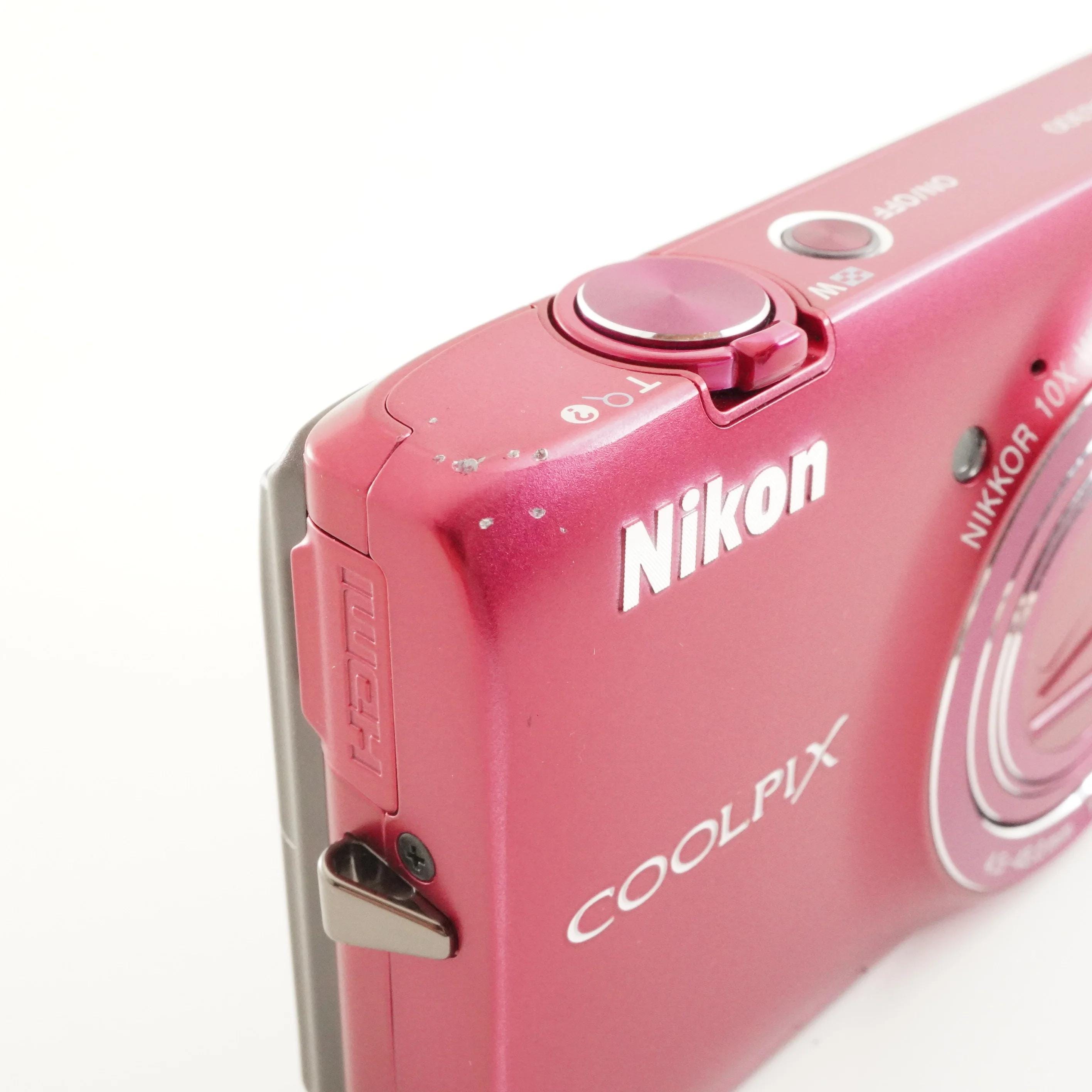 Nikon COOLPIX S6300 Pink With 4GB Sdhc Card Digital Camera From