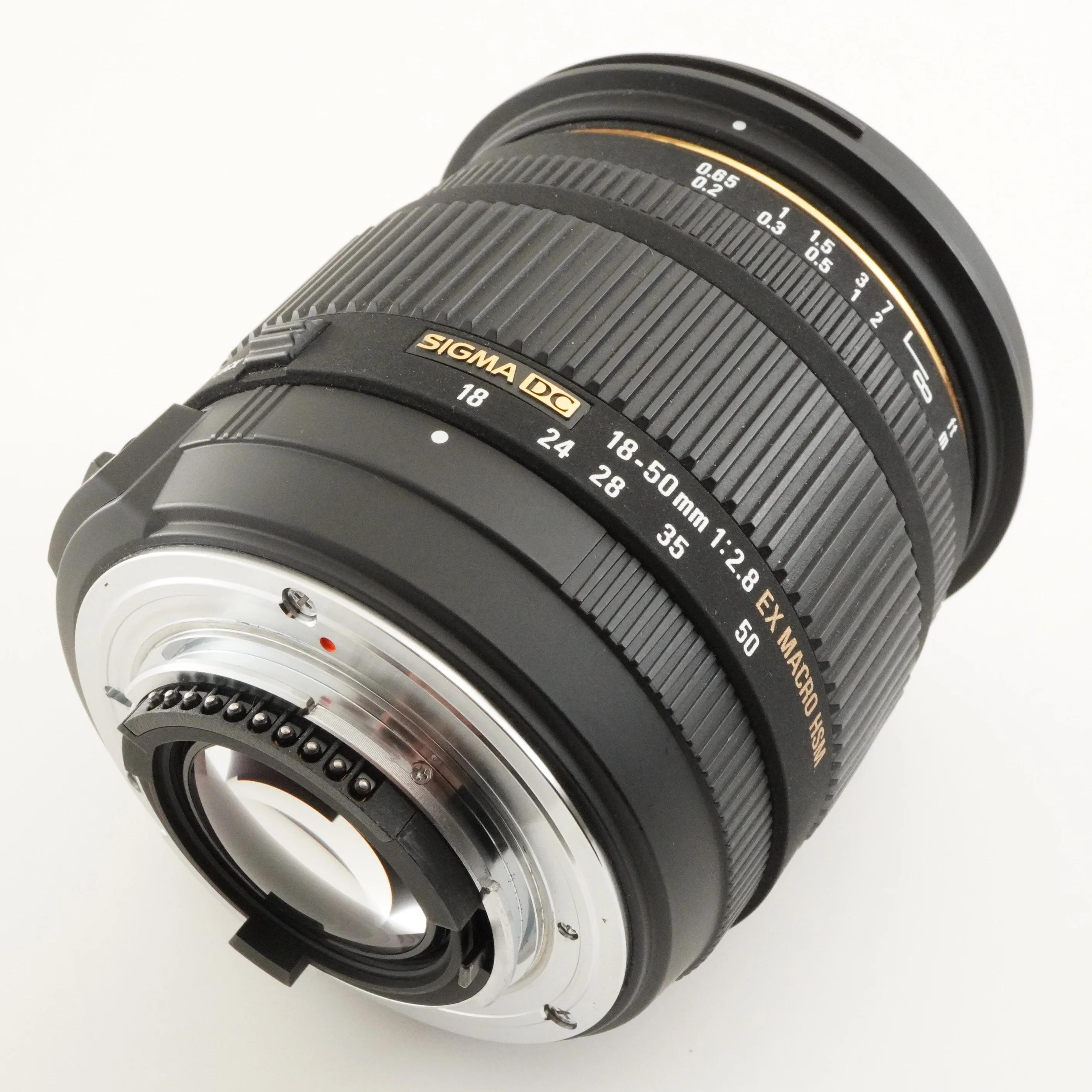 SIGMA DC 18-50mm F2.8 Ex Macro Hsm for Nikon With Case Af Lens