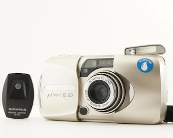 OLYMPUS mju III 120 [mju:] + RC-200 Point & Shoot Film Camera from Japan #10247