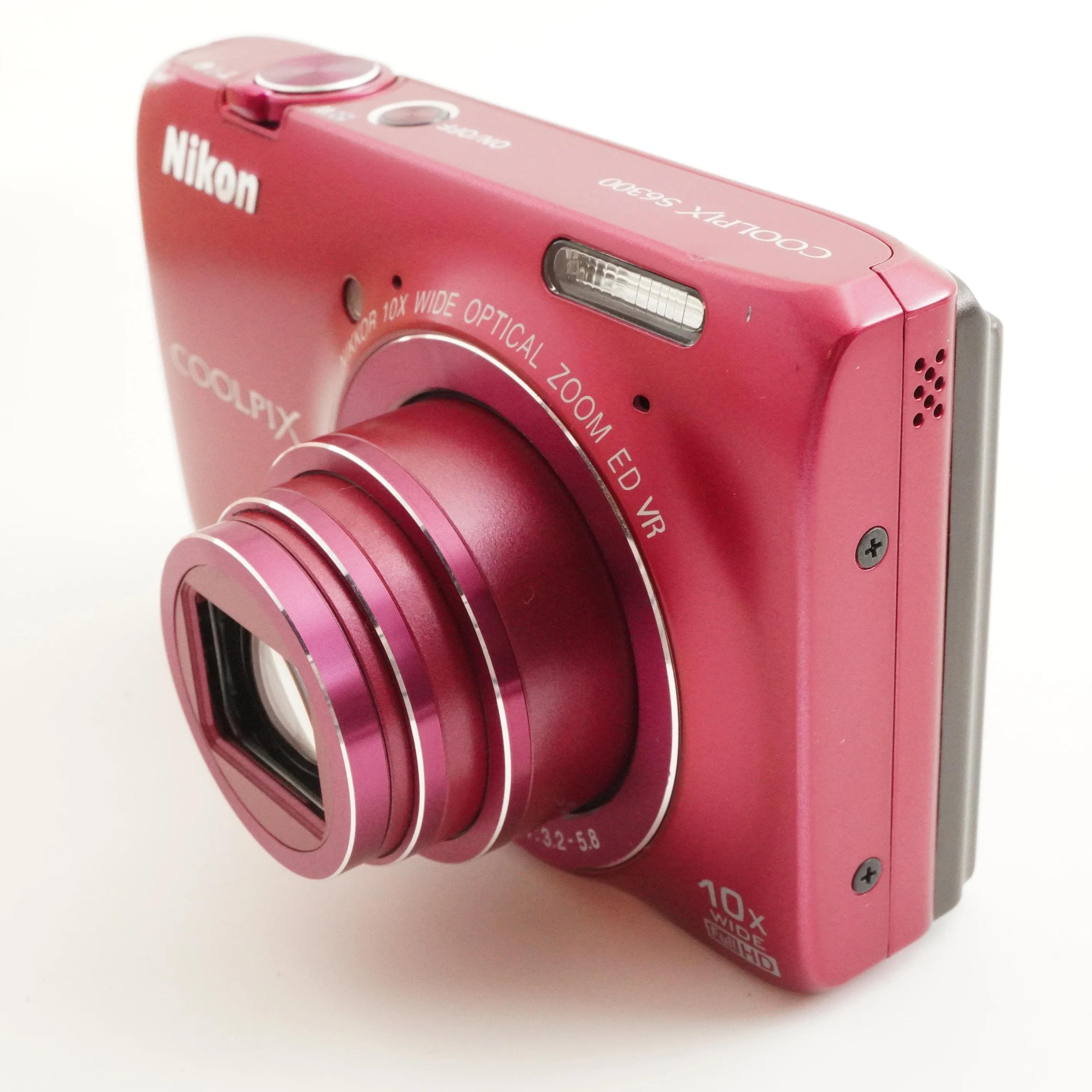 Nikon COOLPIX S6300 Pink With 4GB Sdhc Card Digital Camera From