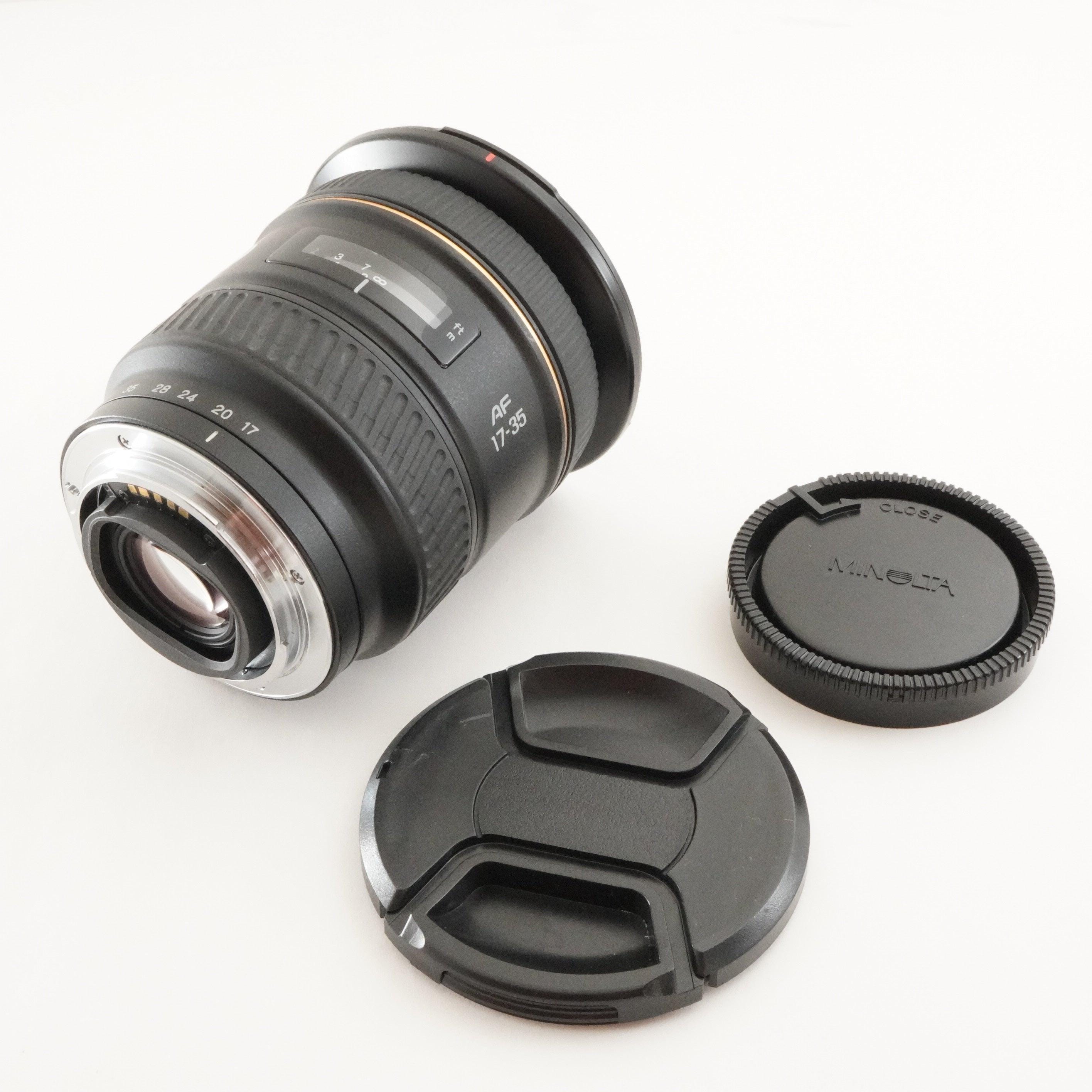 MINOLTA AF ZOOM 17−35mm 1:3.5（22）φ77mm Minolta AF 17-35mm F/3.5 G | LENS-DB.COM