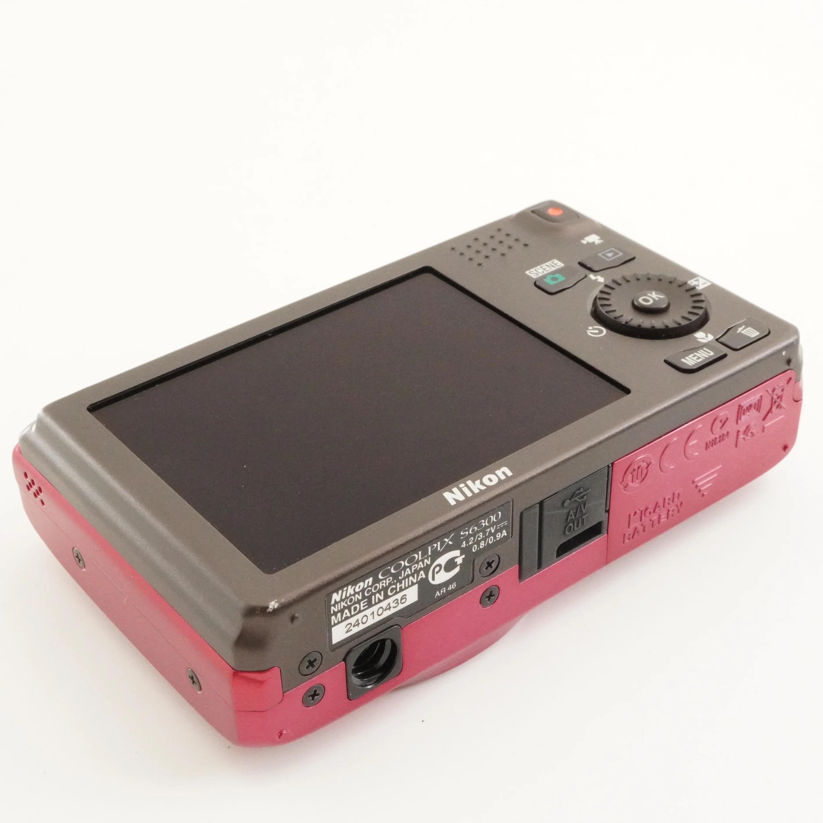 Nikon COOLPIX S6300 Pink With 4GB Sdhc Card Digital Camera From