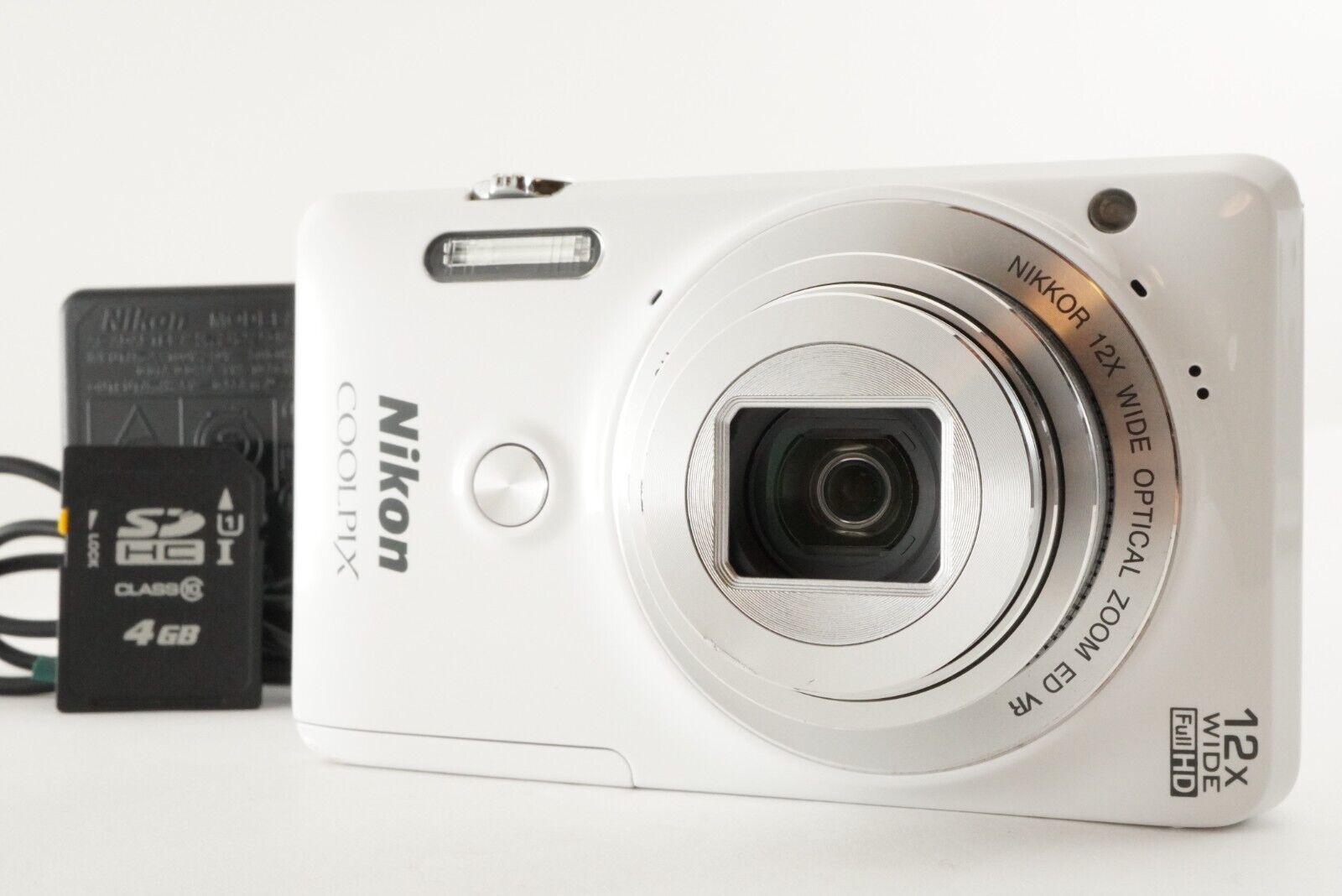 Nikon COOLPIX S6900 White With 4GB Sdhc Card Digital Camera