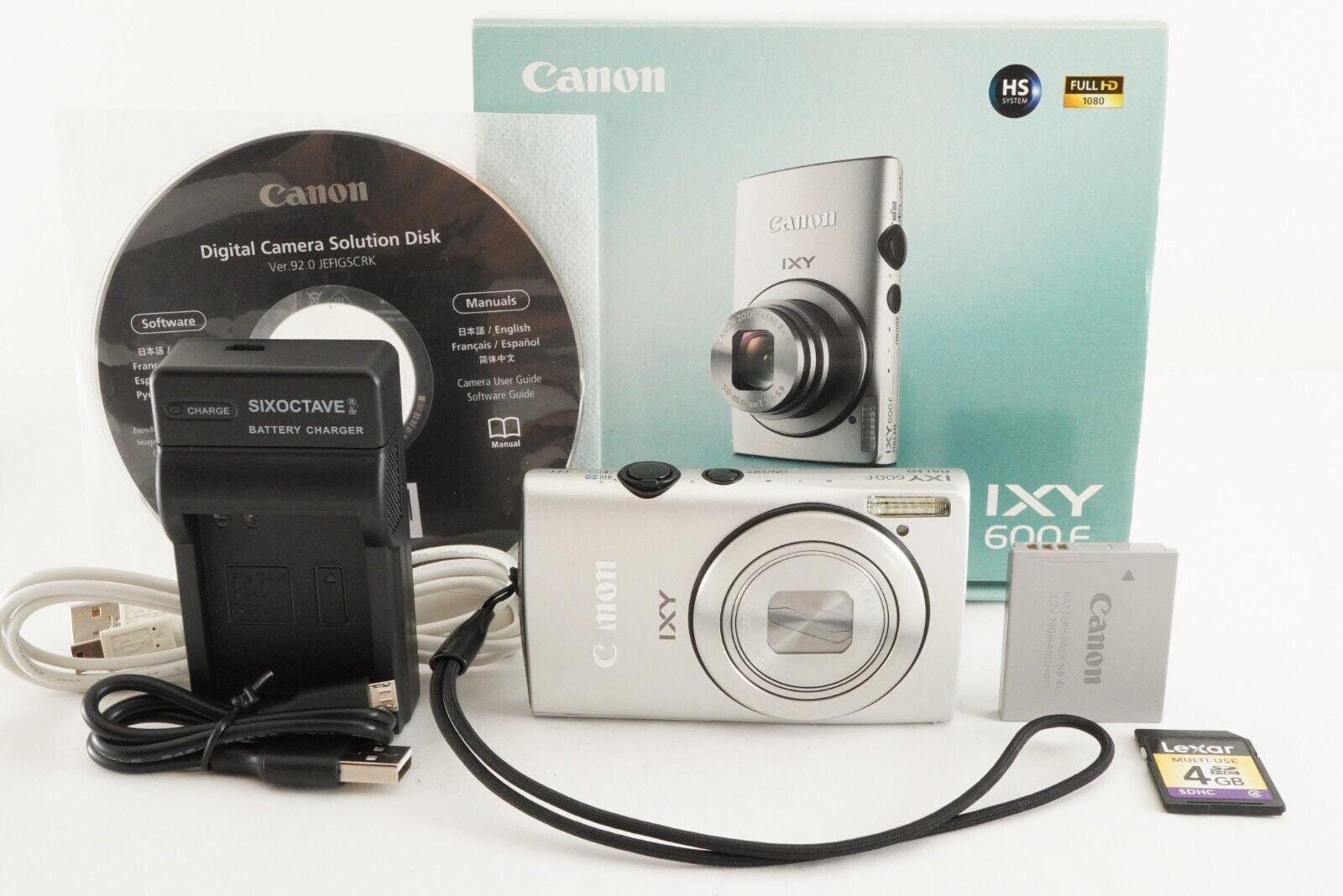 Canon IXY 600F Silver in Box With 4GB Sdhc Card Digital Camera