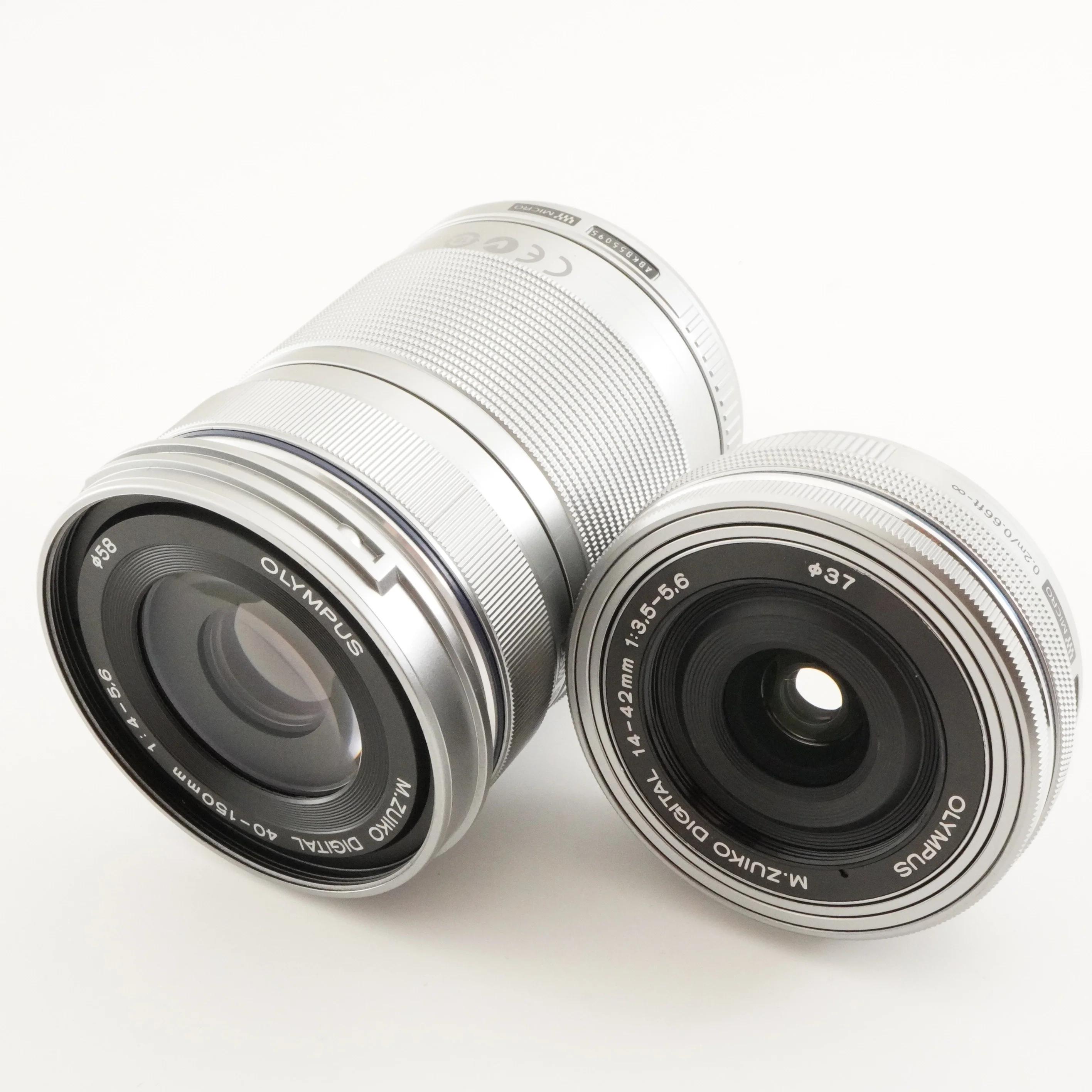 OLYMPUS E-PL6 White [only 115 Shots] + 14-42mm + 40-150mm + 8GB