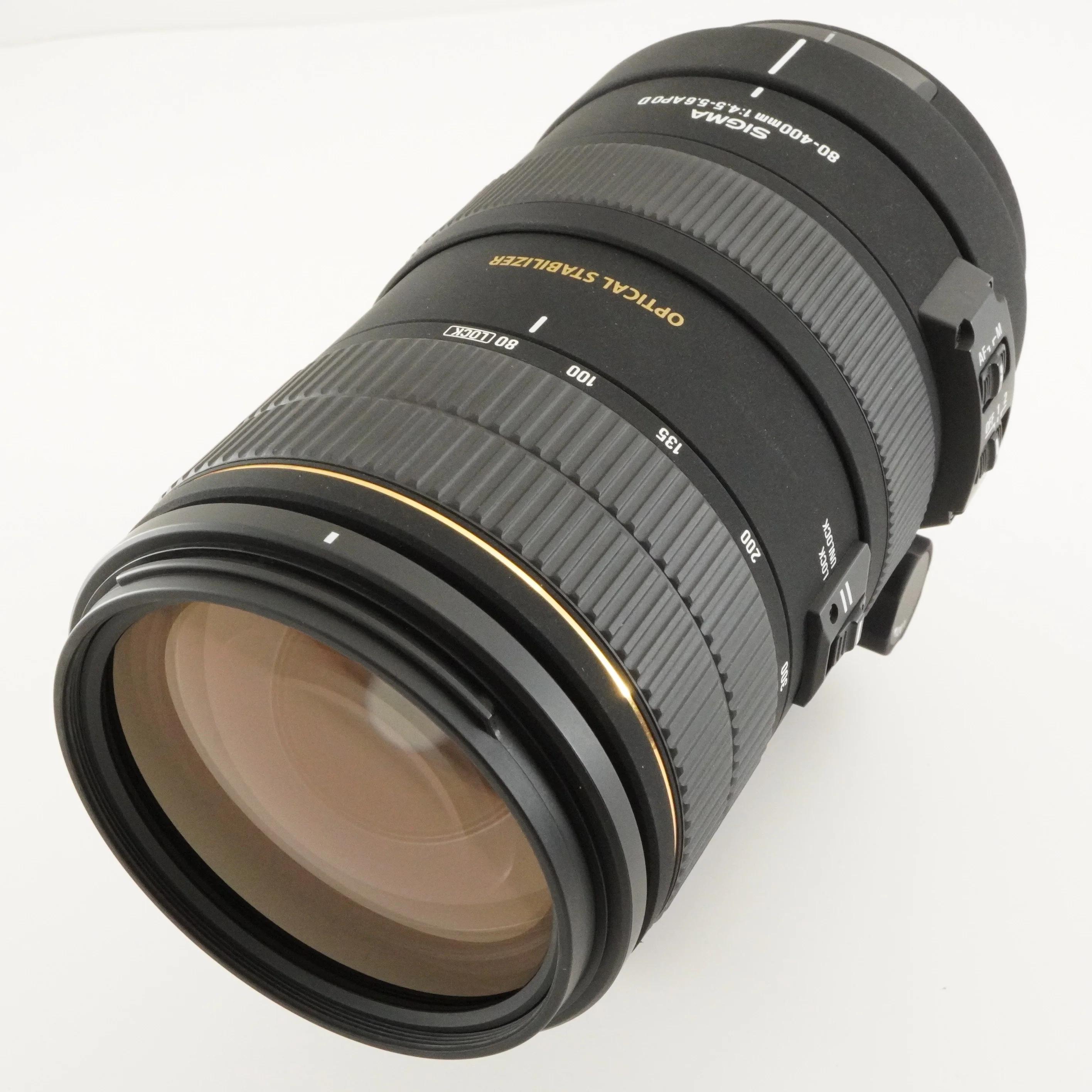 SIGMA APO 80-400mm F4.5-5.6 Ex Dg Os for Nikon + Case Af Lens From