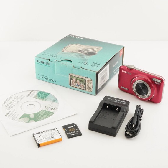 FUJIFILM Finepix JX400 Red in Box With 4GB Sdhc Card From Japan