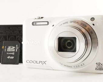 Buy Nikon COOLPIX S6600 White & 4GB Sdhc Card Digital Camera From