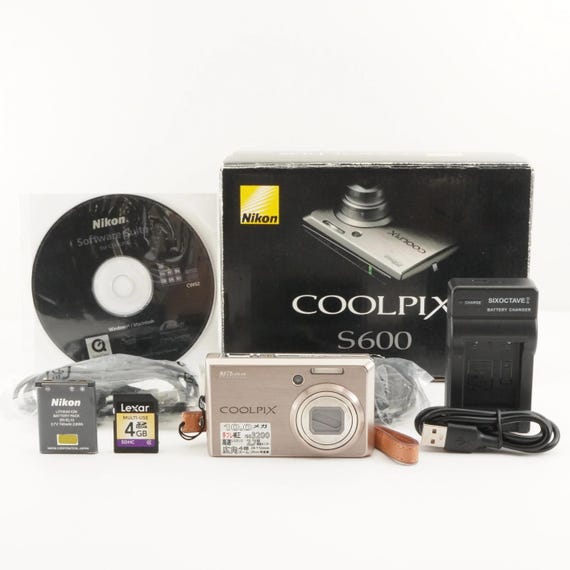 Nikon COOLPIX S600 Pink Gold in Box With 4GB Sdhc Card From