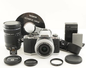 OLYMPUS OM-D E-M10 Silver [1,937 Shots] +14-42 40-150 4gb Sd from Japan #11201