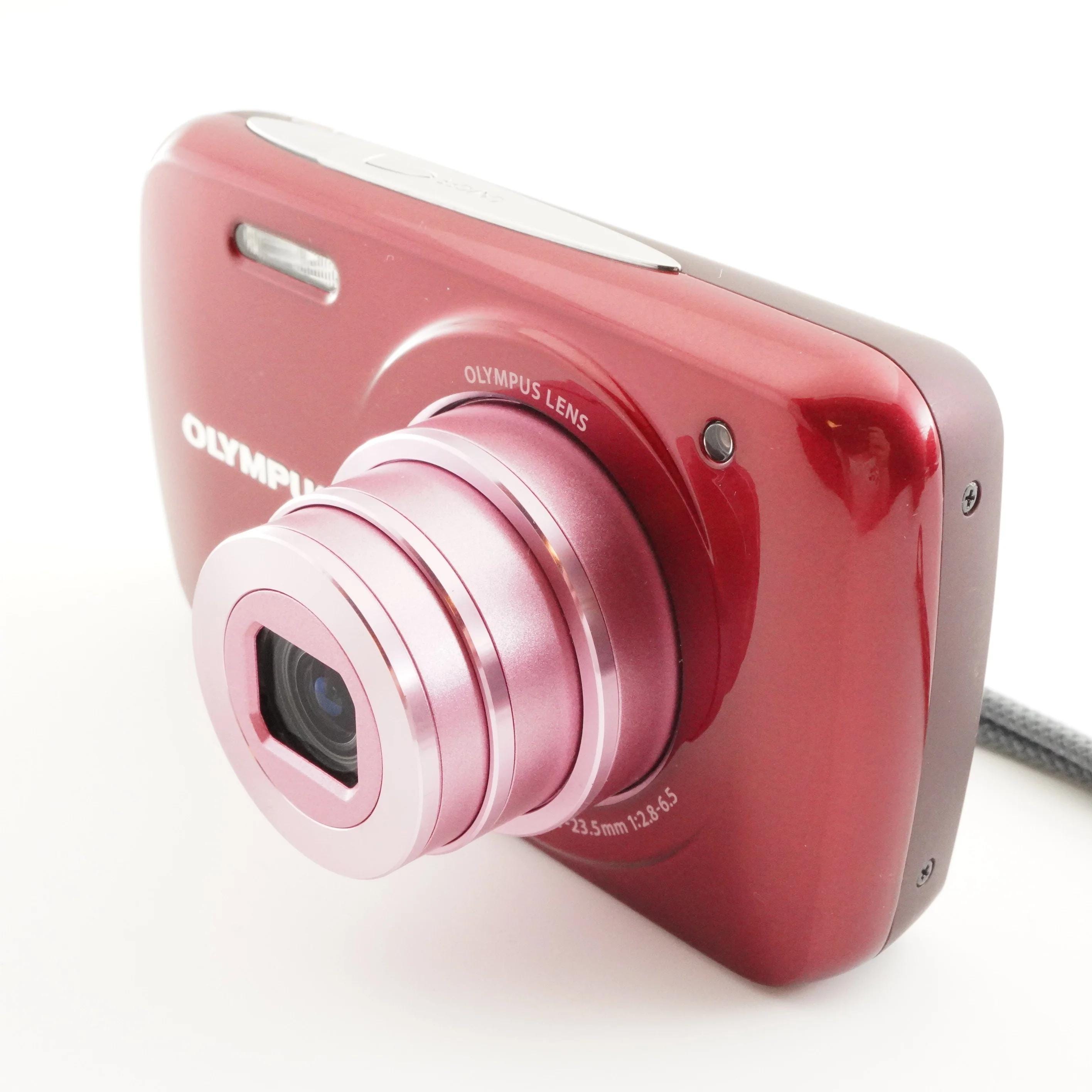 OLYMPUS VH-210 Red With 4GB Sdhc Card Digital Camera From Japan