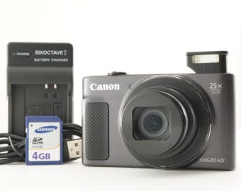 Canon Powershot SX620 HS Black With 4GB Sdhc Card From Japan #7204