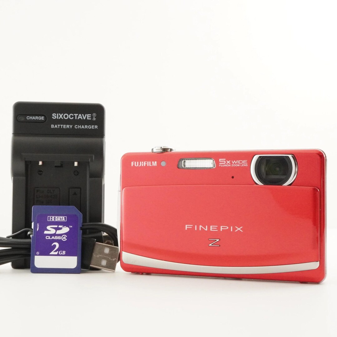 FUJIFILM Finepix Z90 Red + 2GB Sd Card Digital Camera From Japan