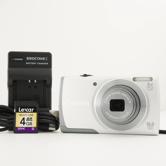 Canon Powershot A3500 IS Silver + 4GB Sdhc Card Digital Canon Powershot A3500 IS Silver + 4GB Sdhc Card Digital