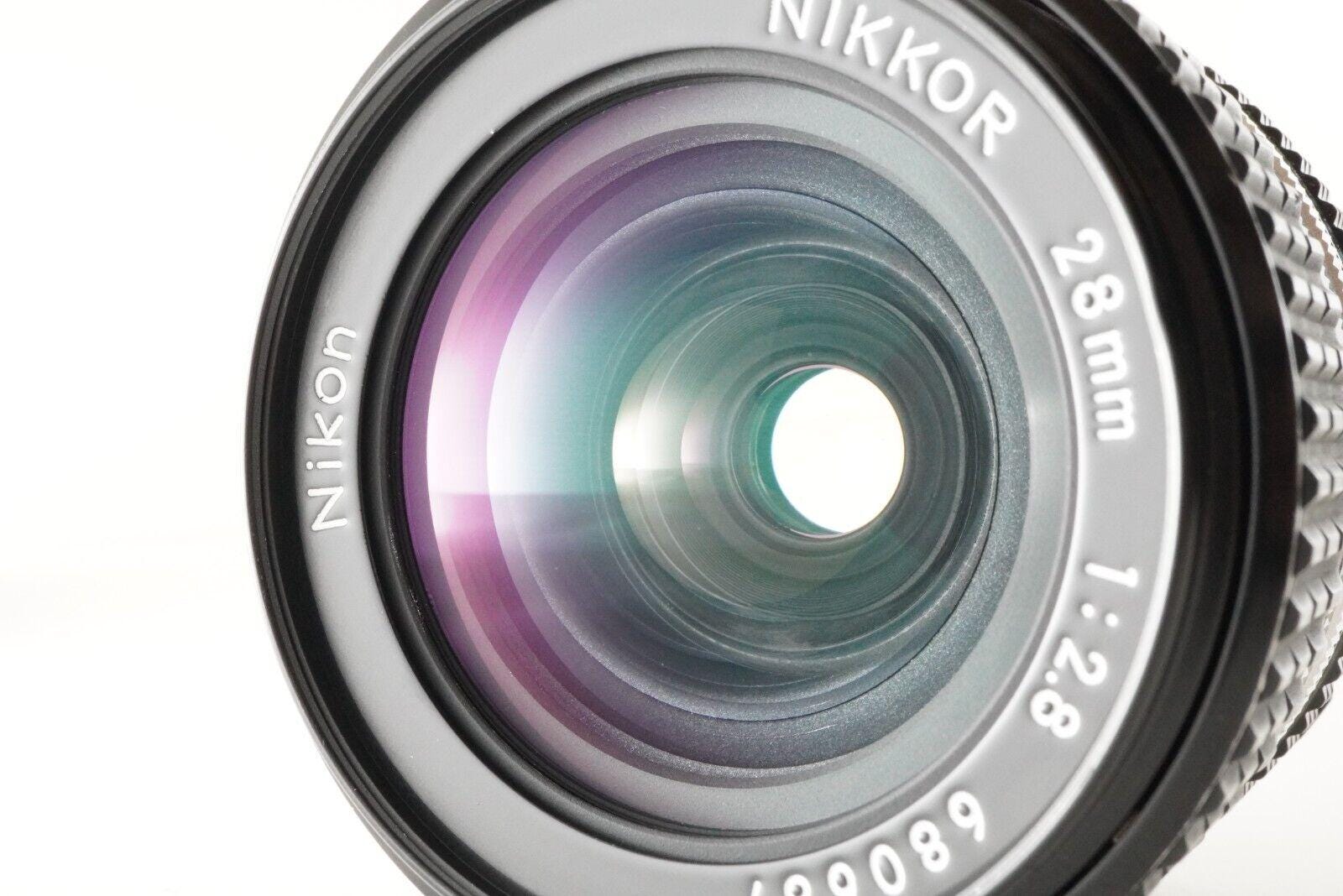 【返品?交換対象商品】 NIKON Ai-s Japan From Lens Angle Wide Mf F2.8 28mm NIKKOR レンズ(単焦点)