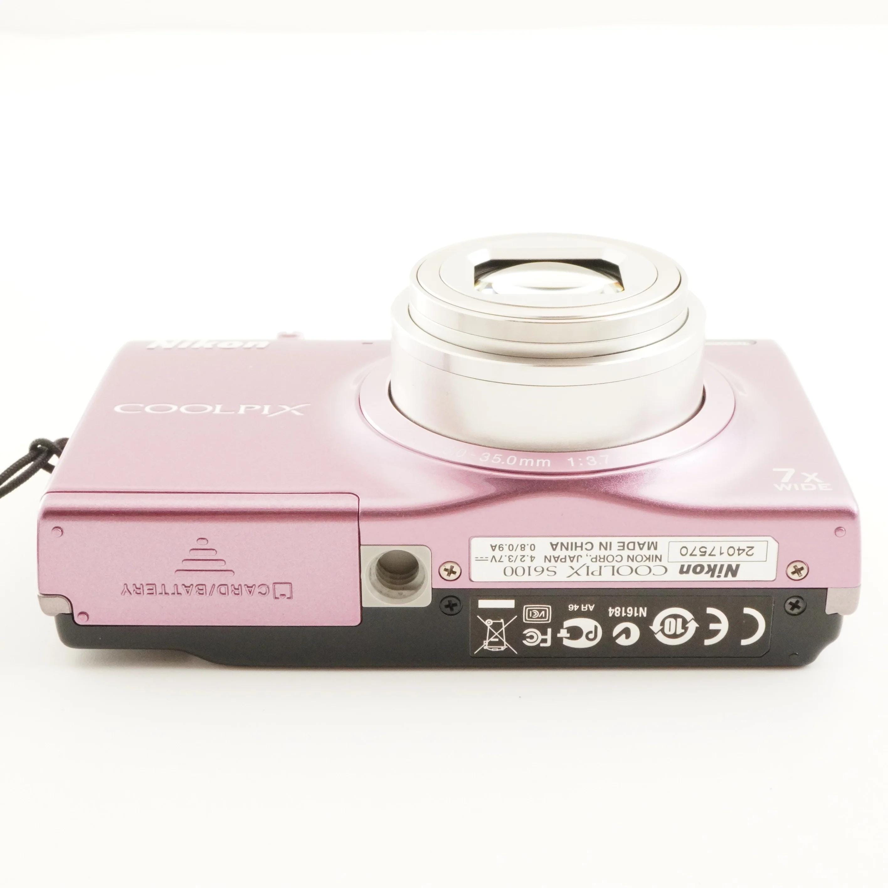 Buy Nikon COOLPIX S6100 Pink With 4GB Sdhc Card Digital Camera 