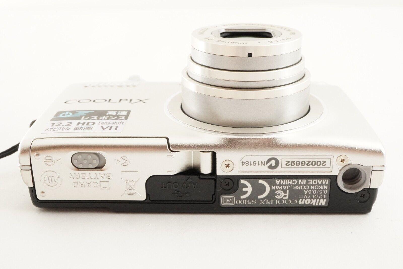 Nikon COOLPIX S5100 Silver Inbox & 4GB Sdhc Card Digital