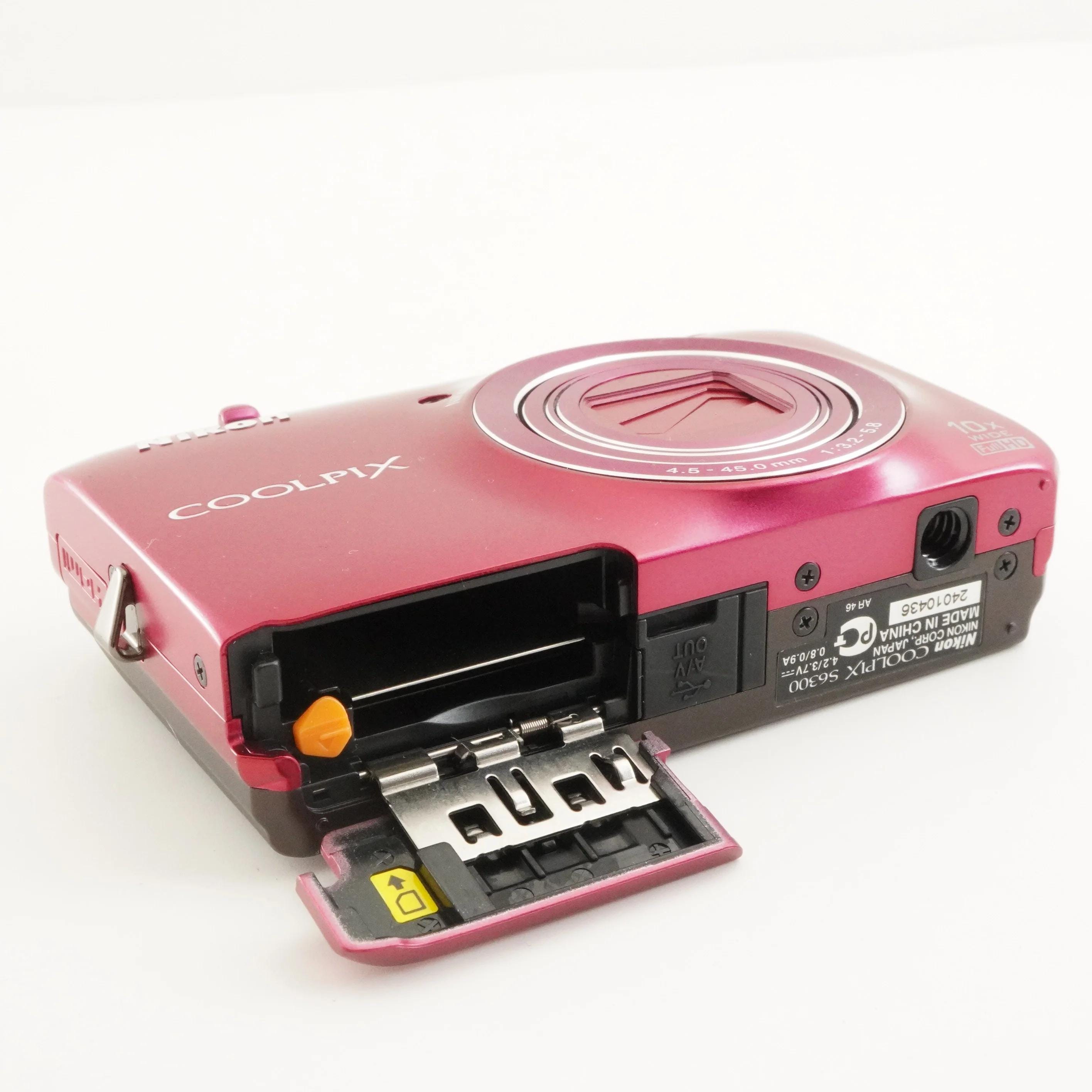 Nikon COOLPIX S6300 Pink With 4GB Sdhc Card Digital Camera From
